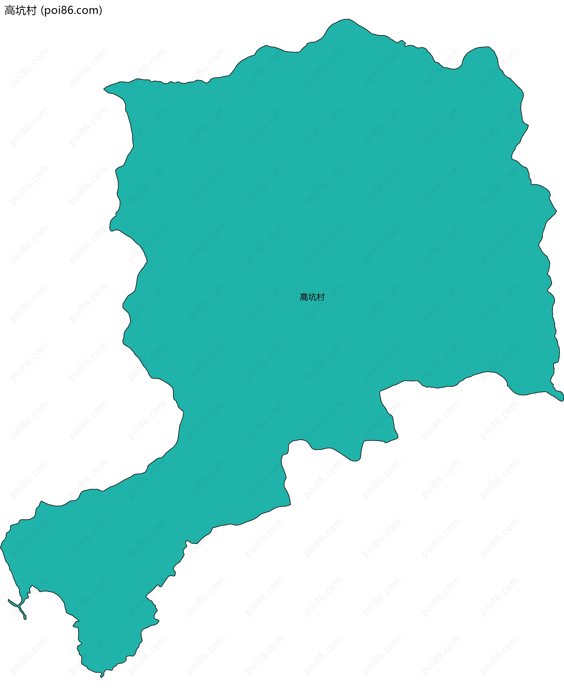 高坑村边界地图
