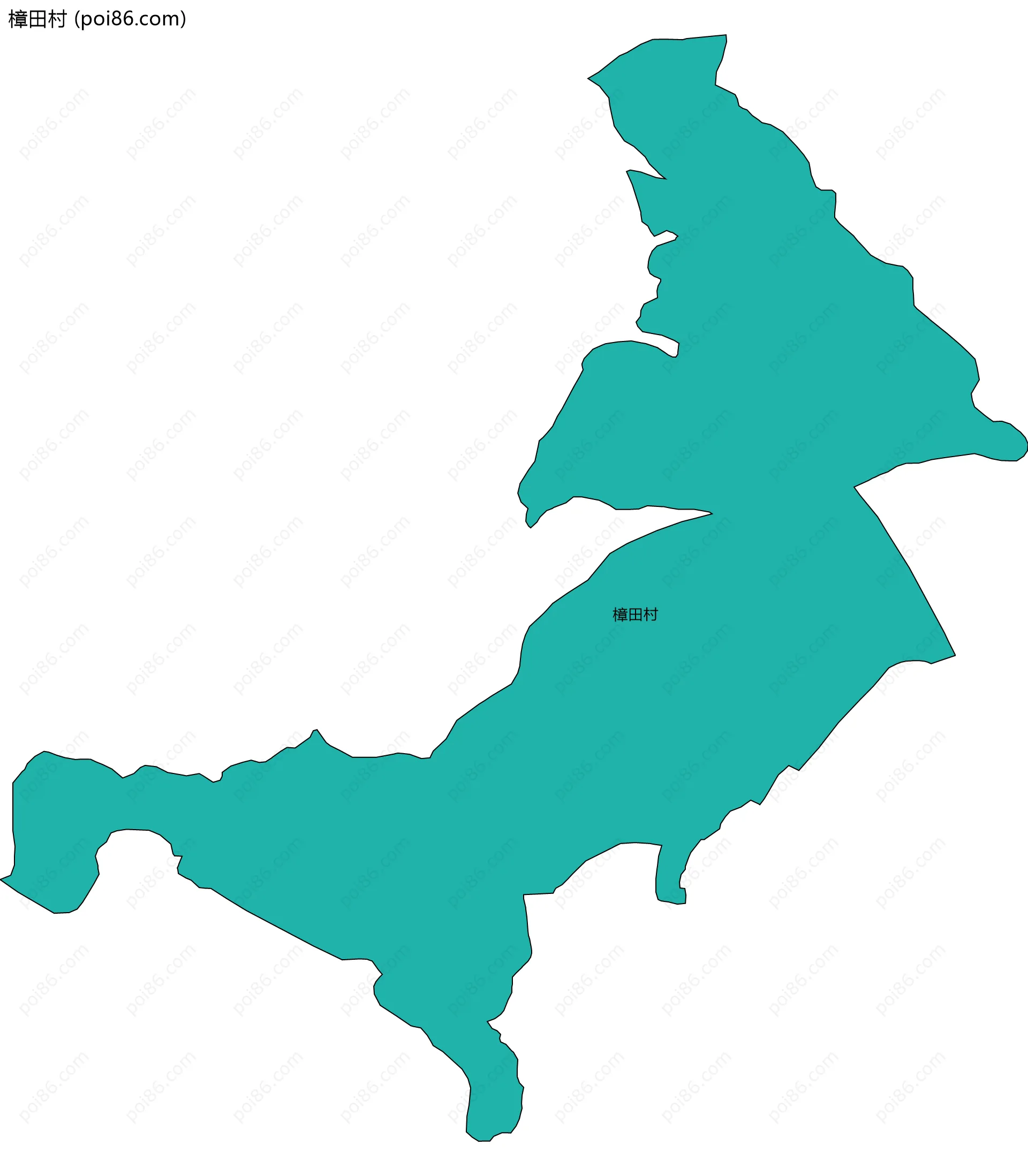 樟田村边界地图