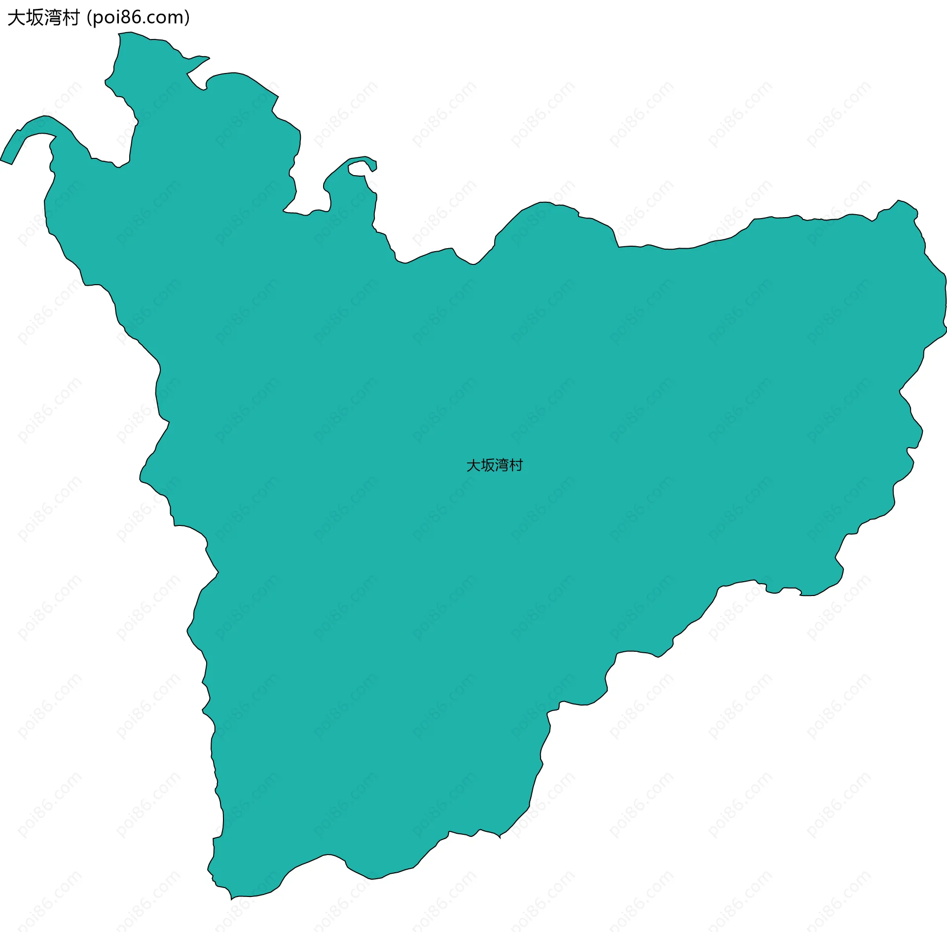 大坂湾村边界地图