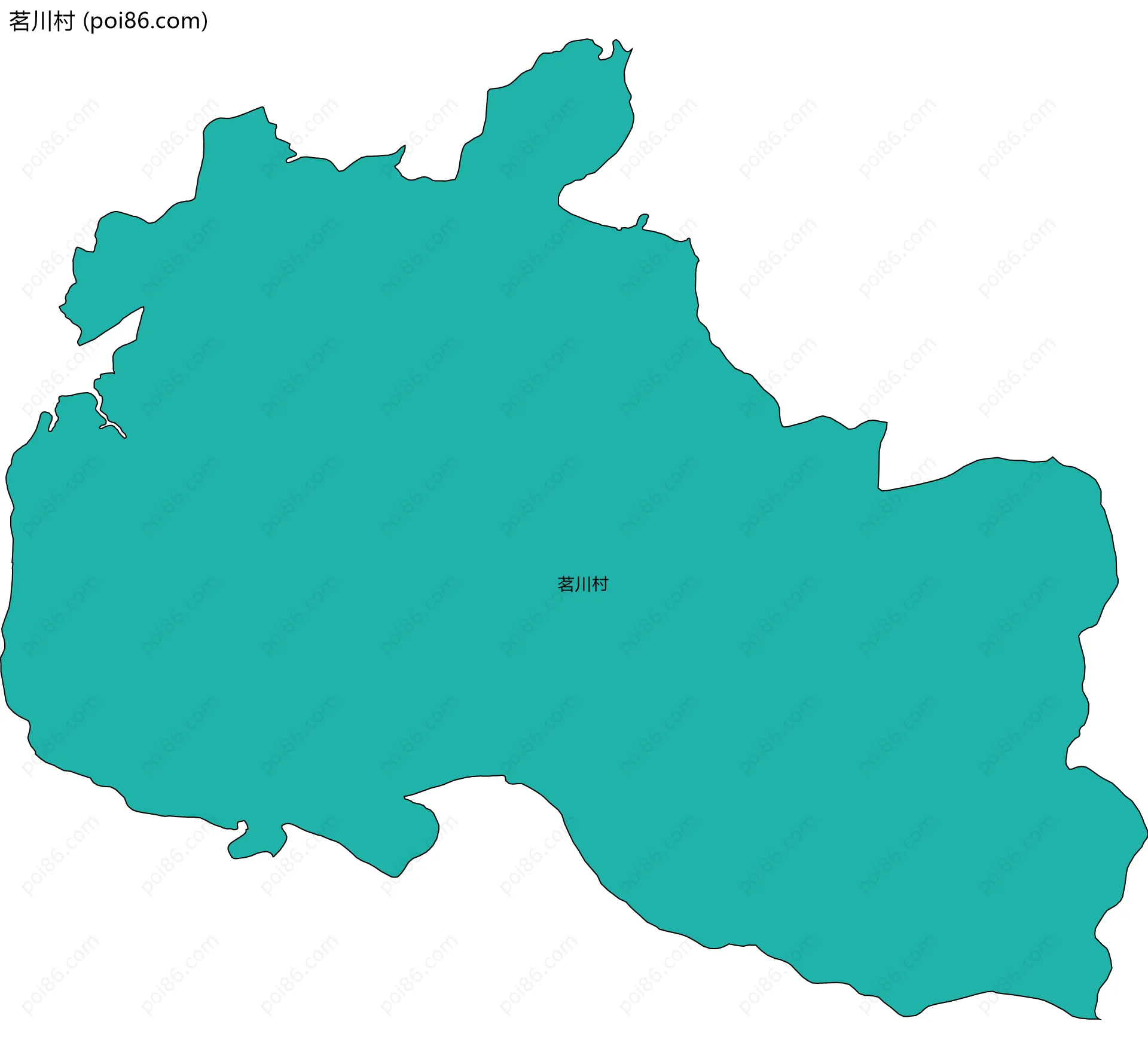 茗川村边界地图