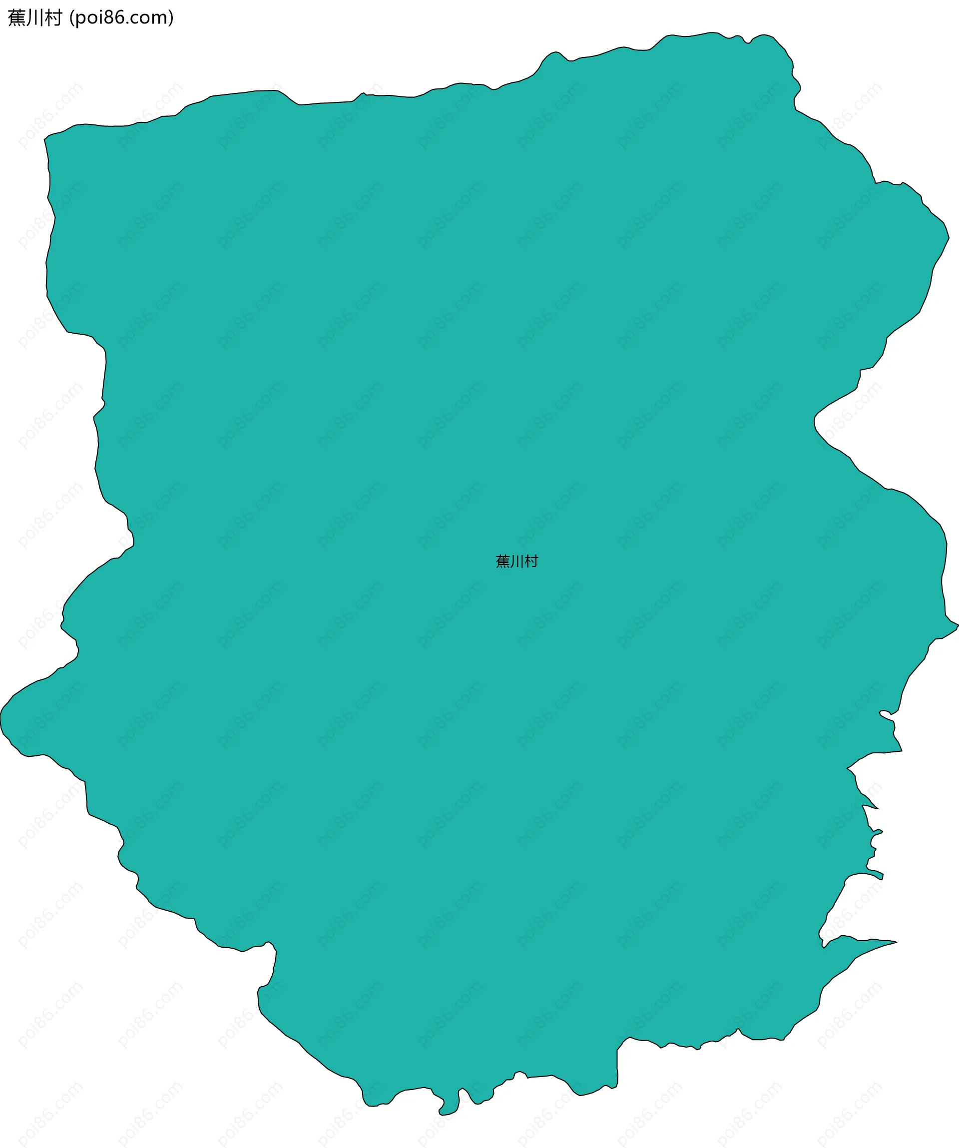 蕉川村边界地图