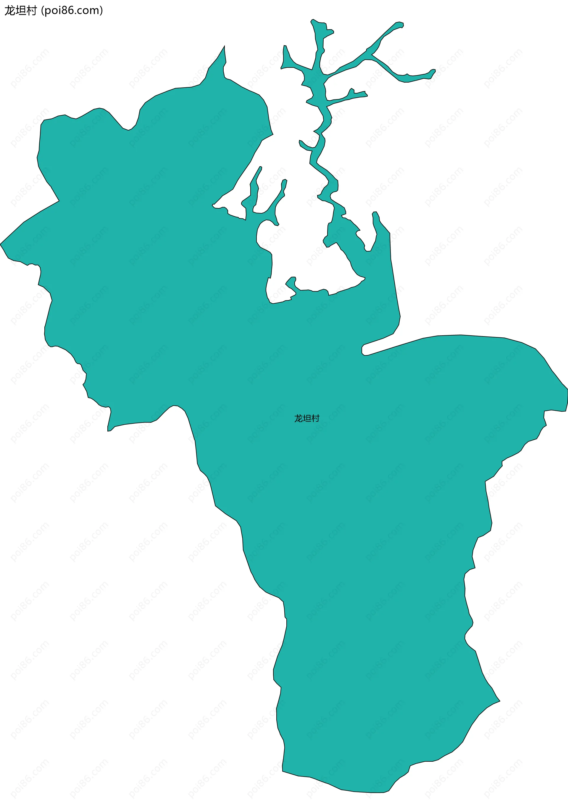 龙坦村边界地图