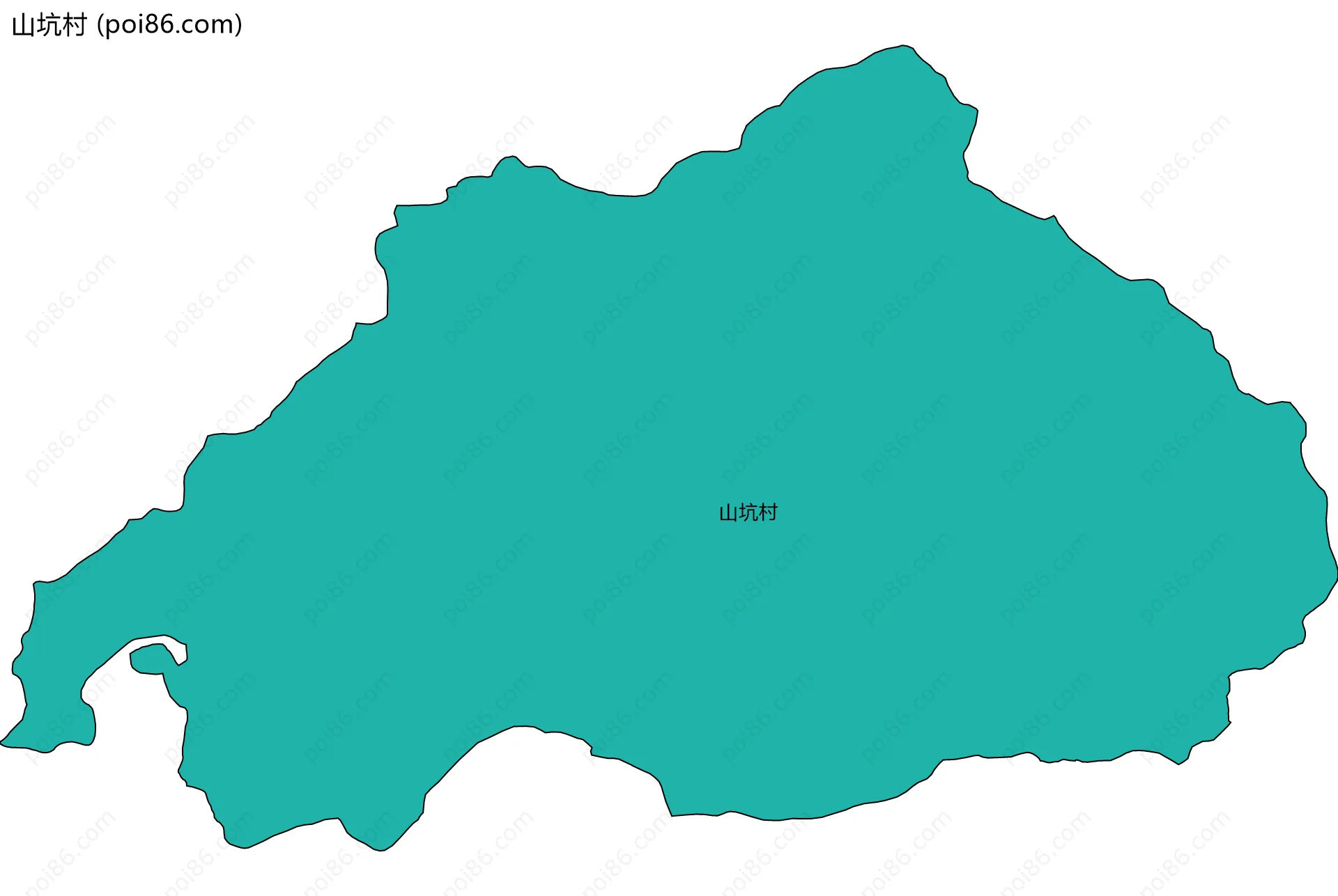 山坑村边界地图