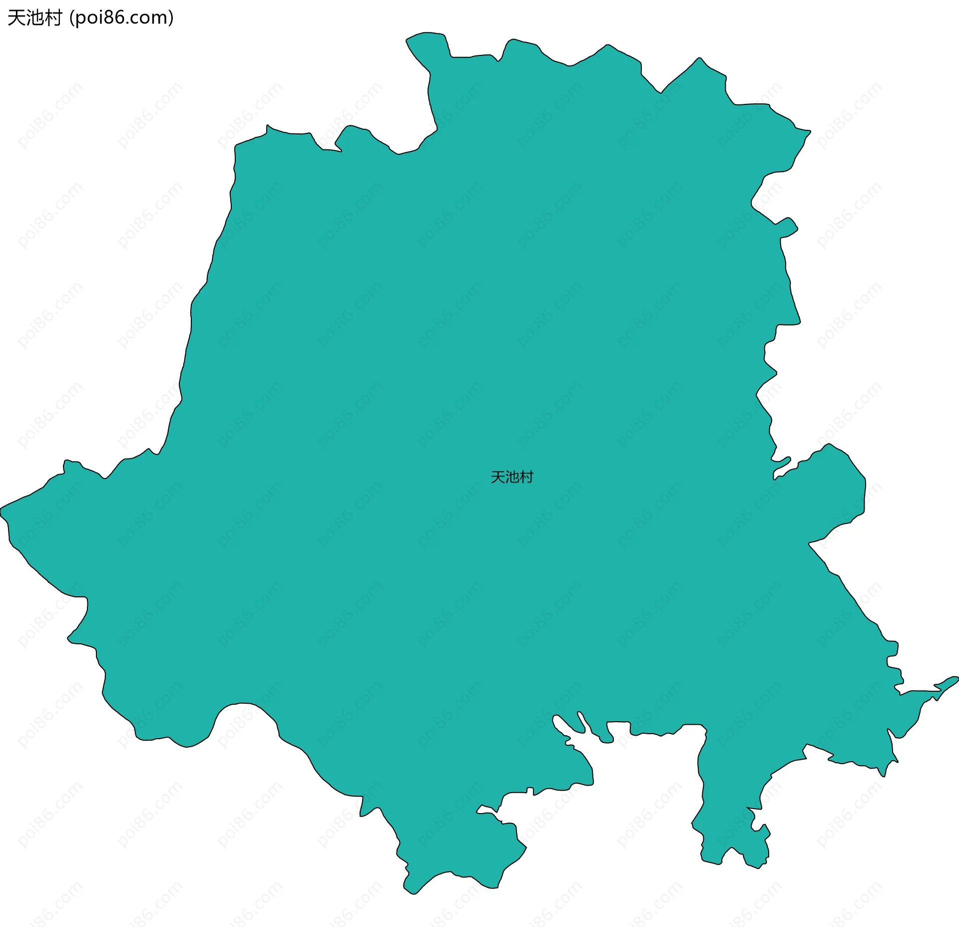 天池村边界地图