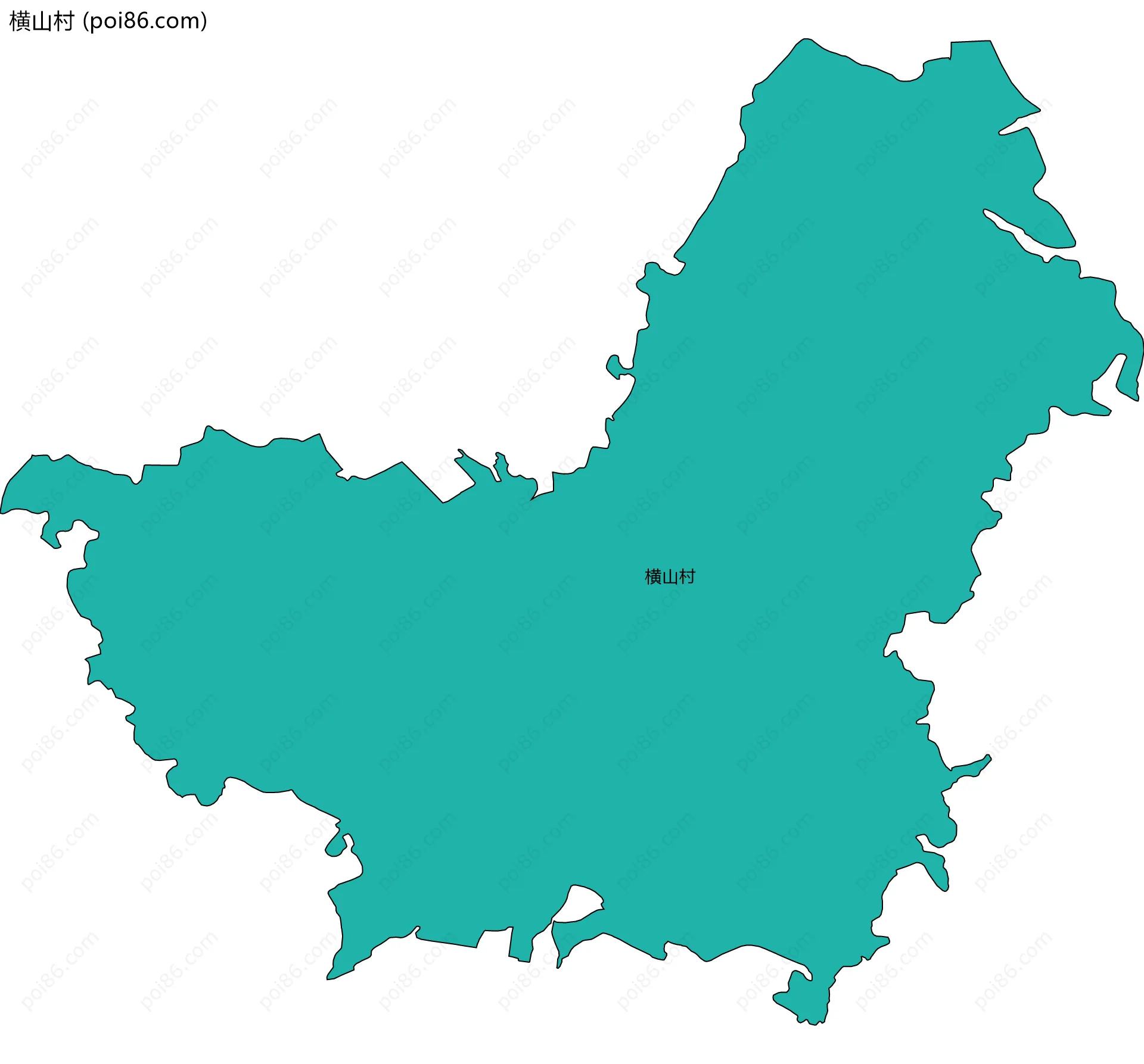 横山村边界地图