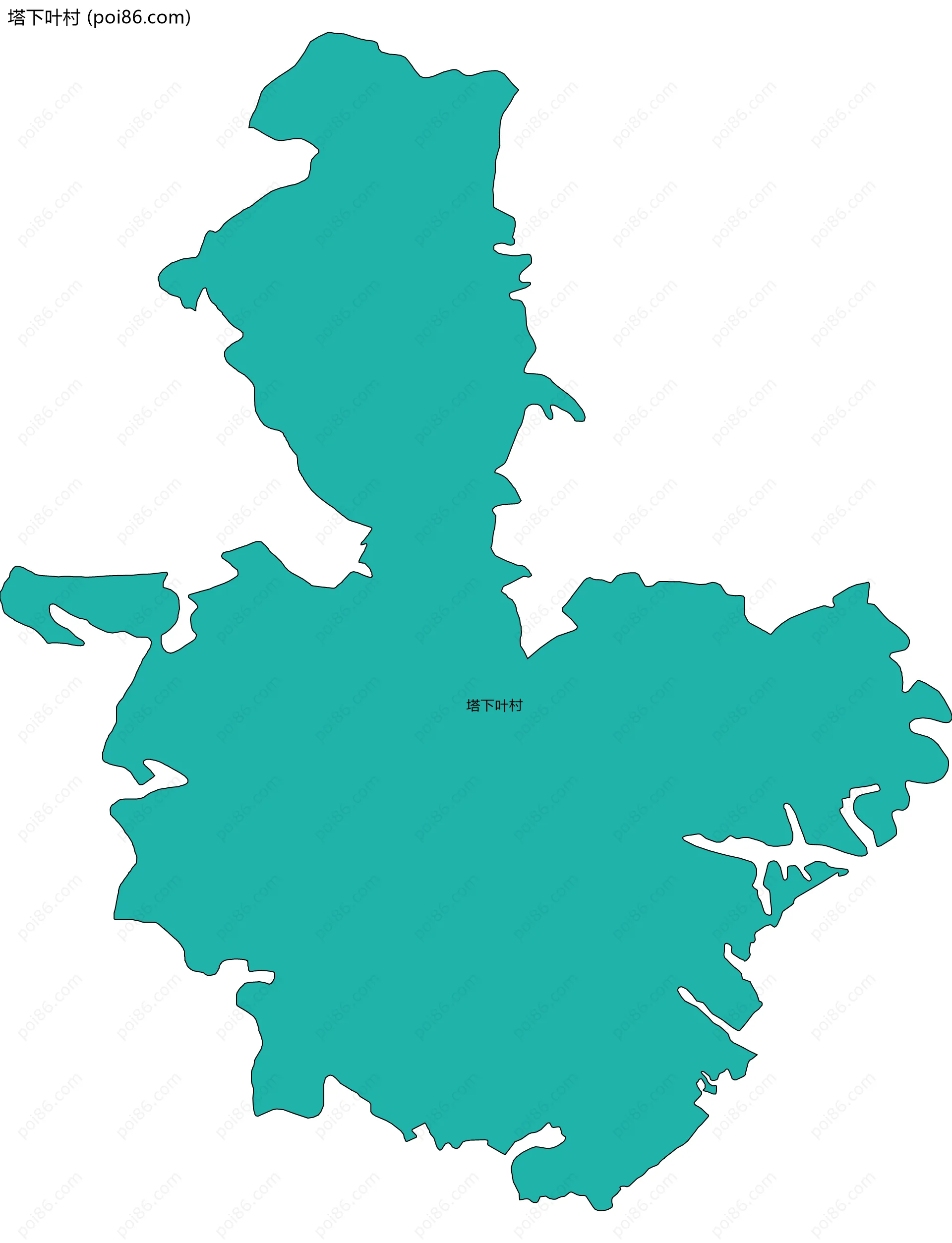 塔下叶村边界地图