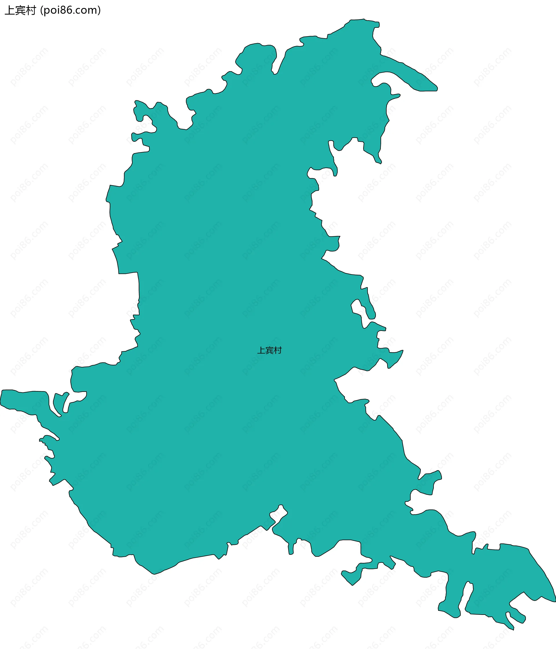 上宾村边界地图