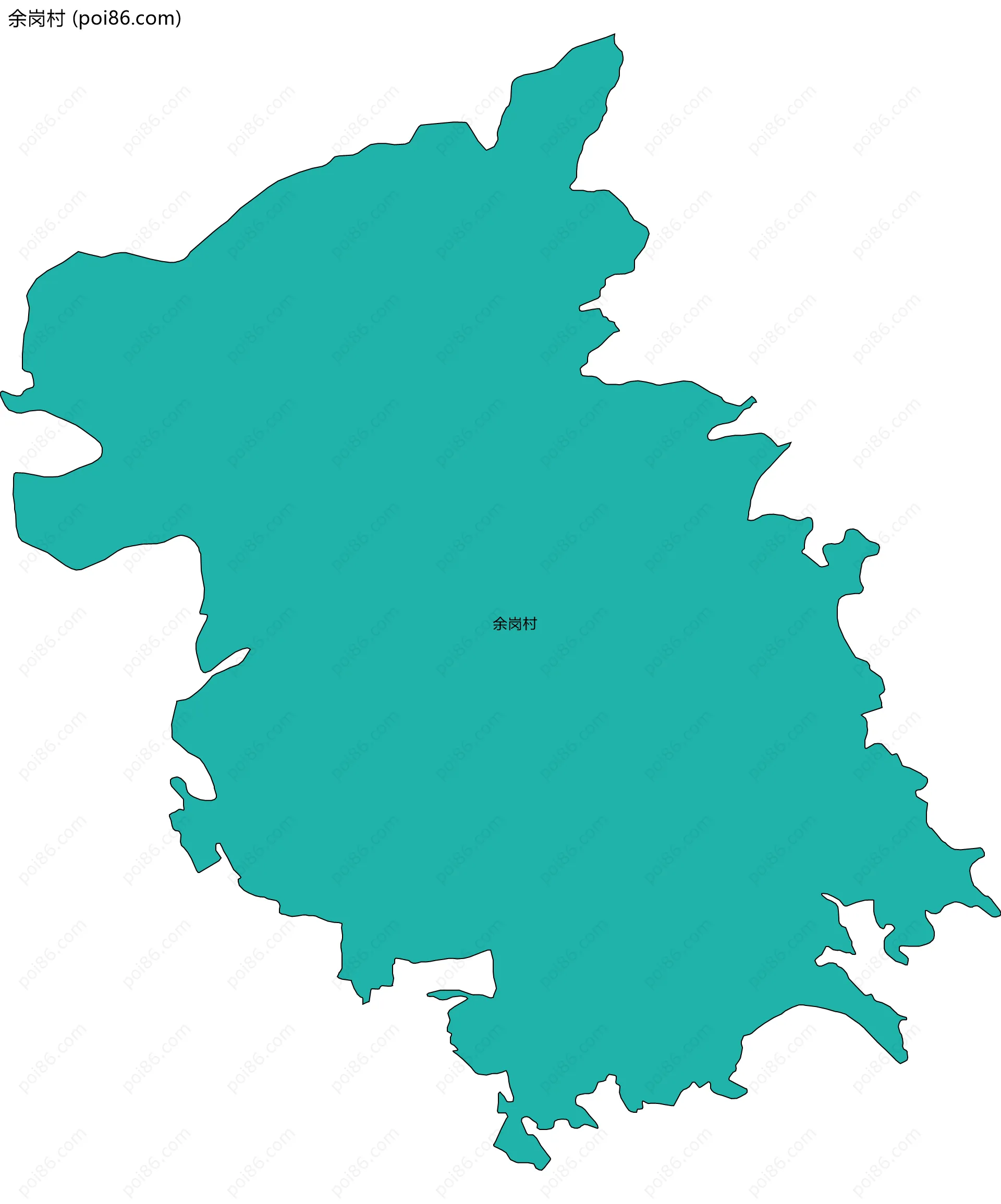 余岗村边界地图