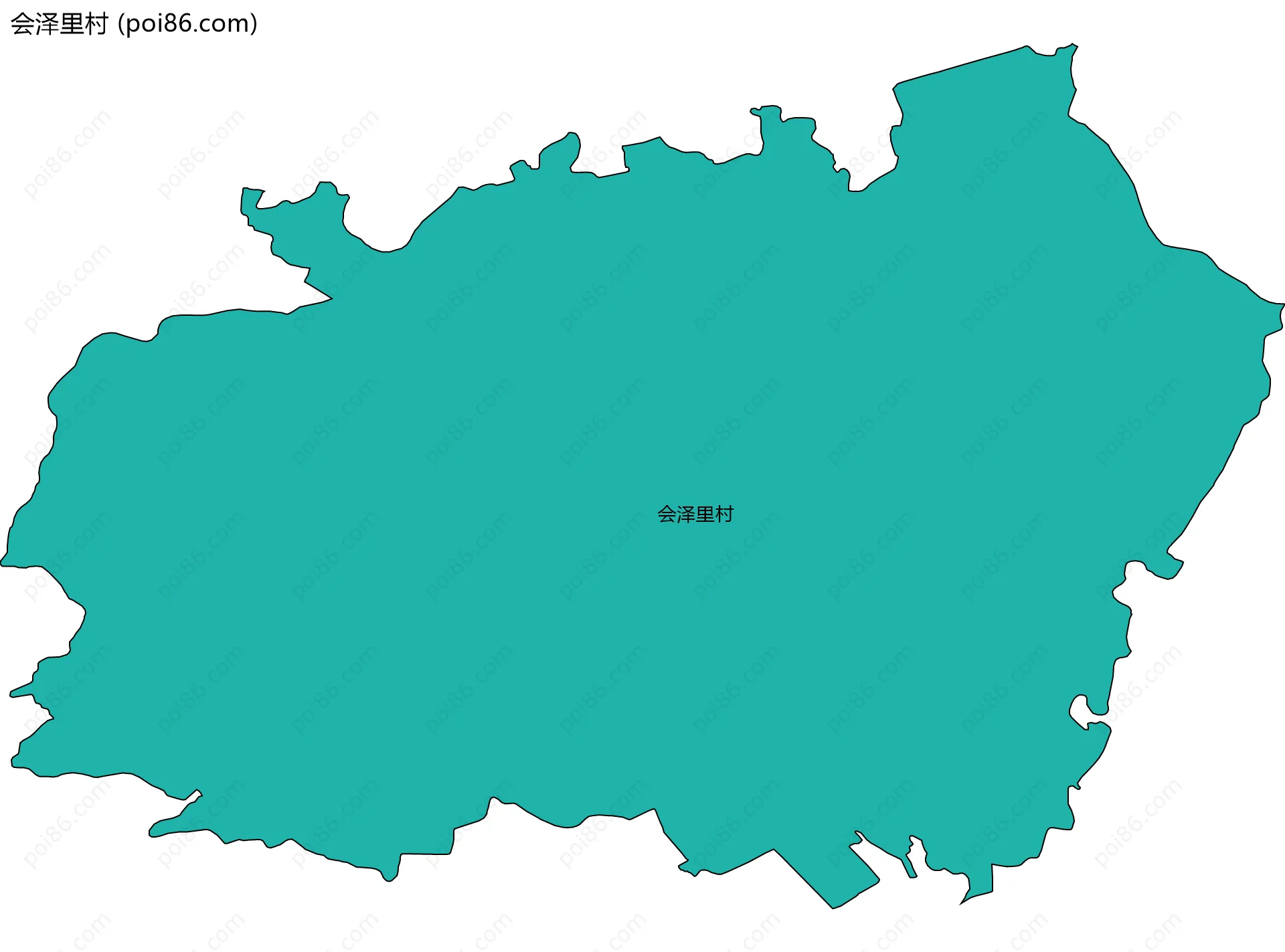 会泽里村边界地图