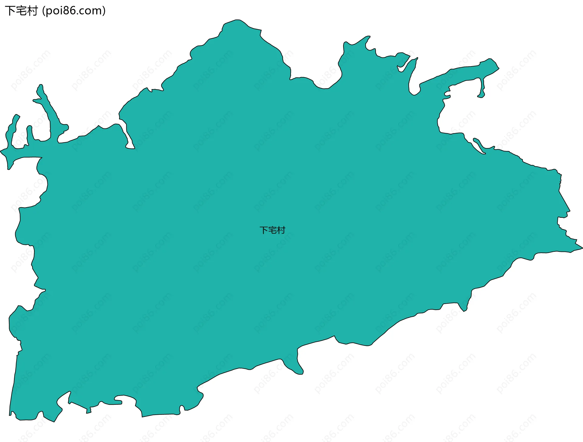 下宅村边界地图