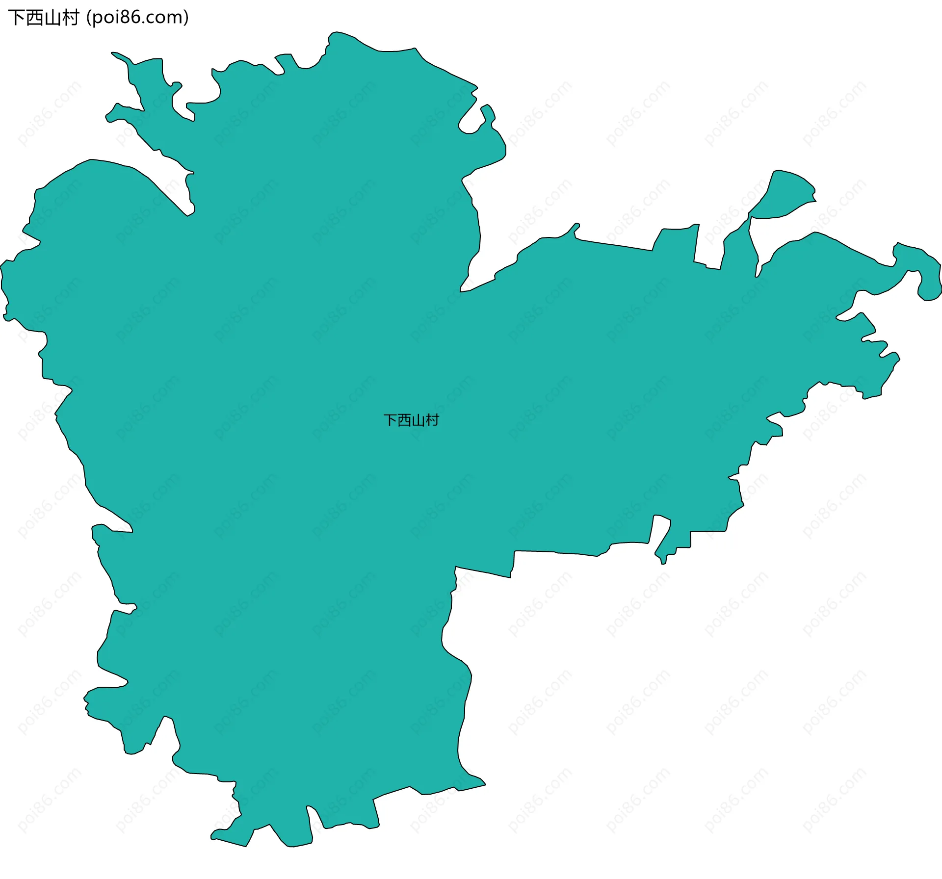 下西山村边界地图
