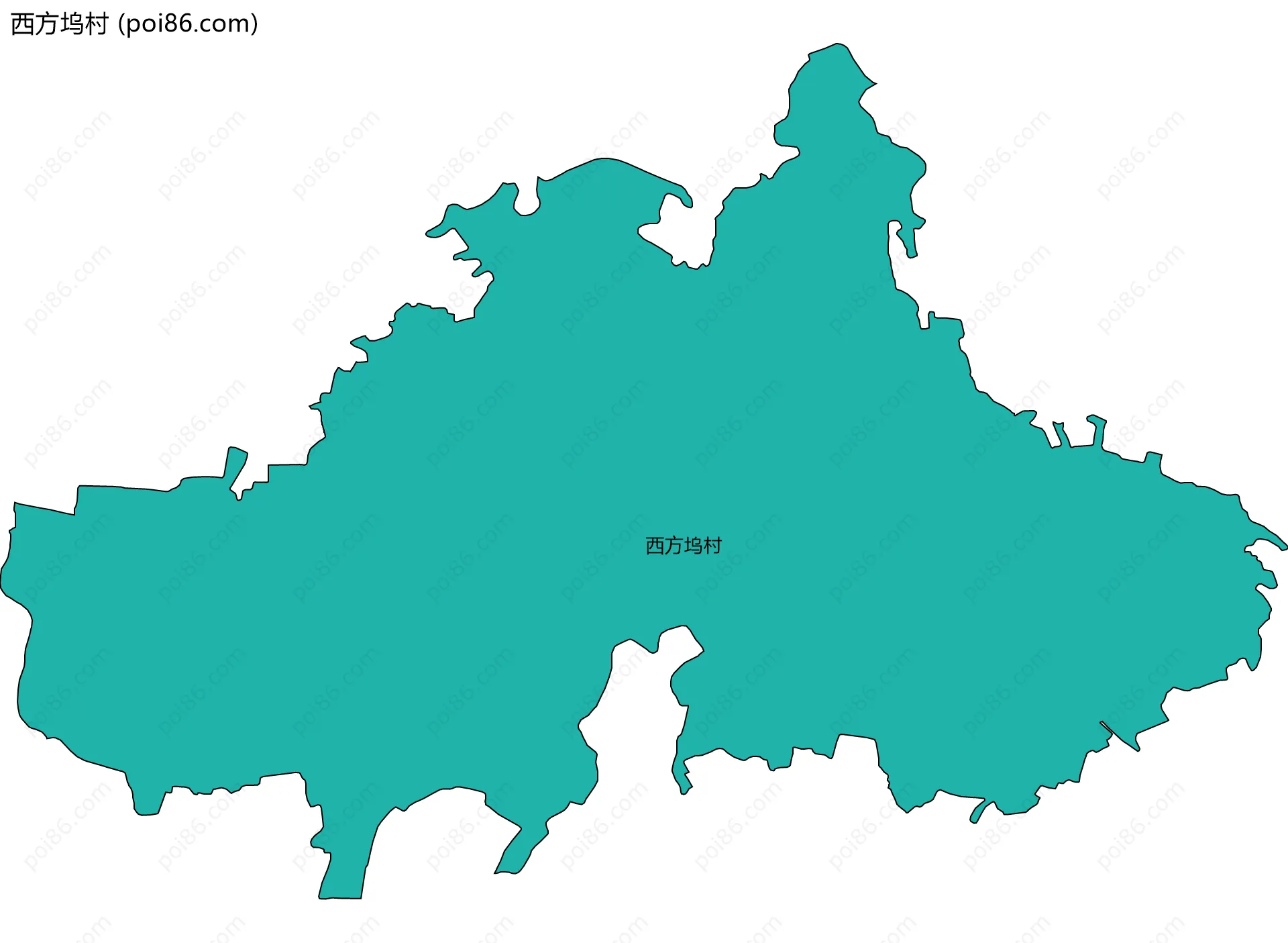 西方坞村边界地图