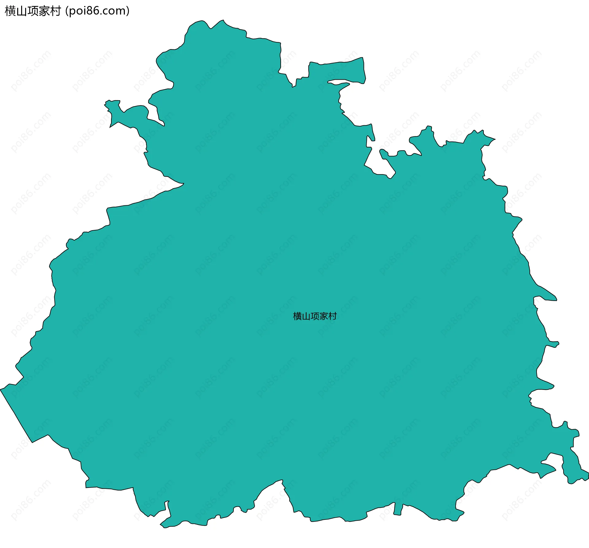 横山项家村边界地图