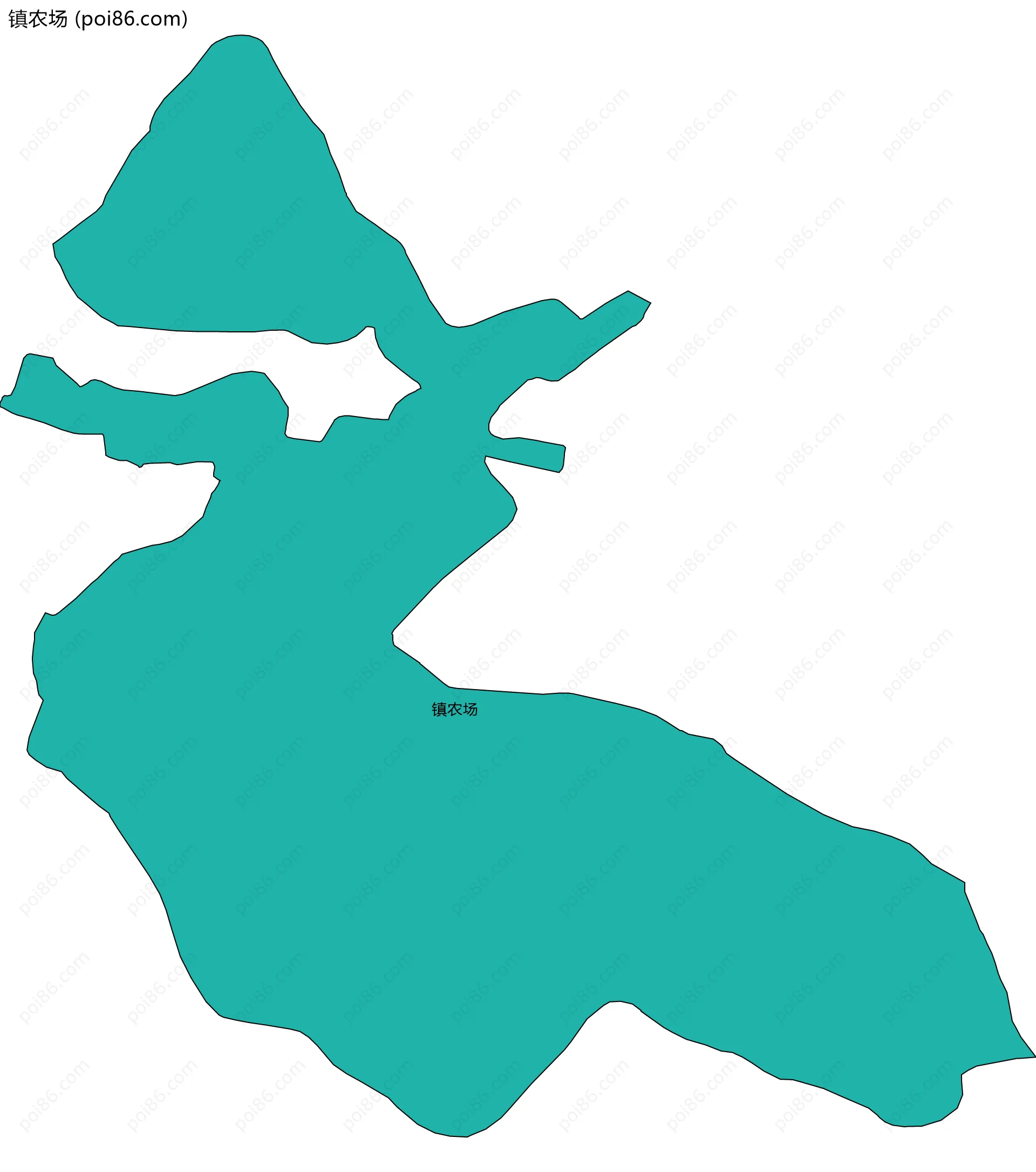 镇农场边界地图