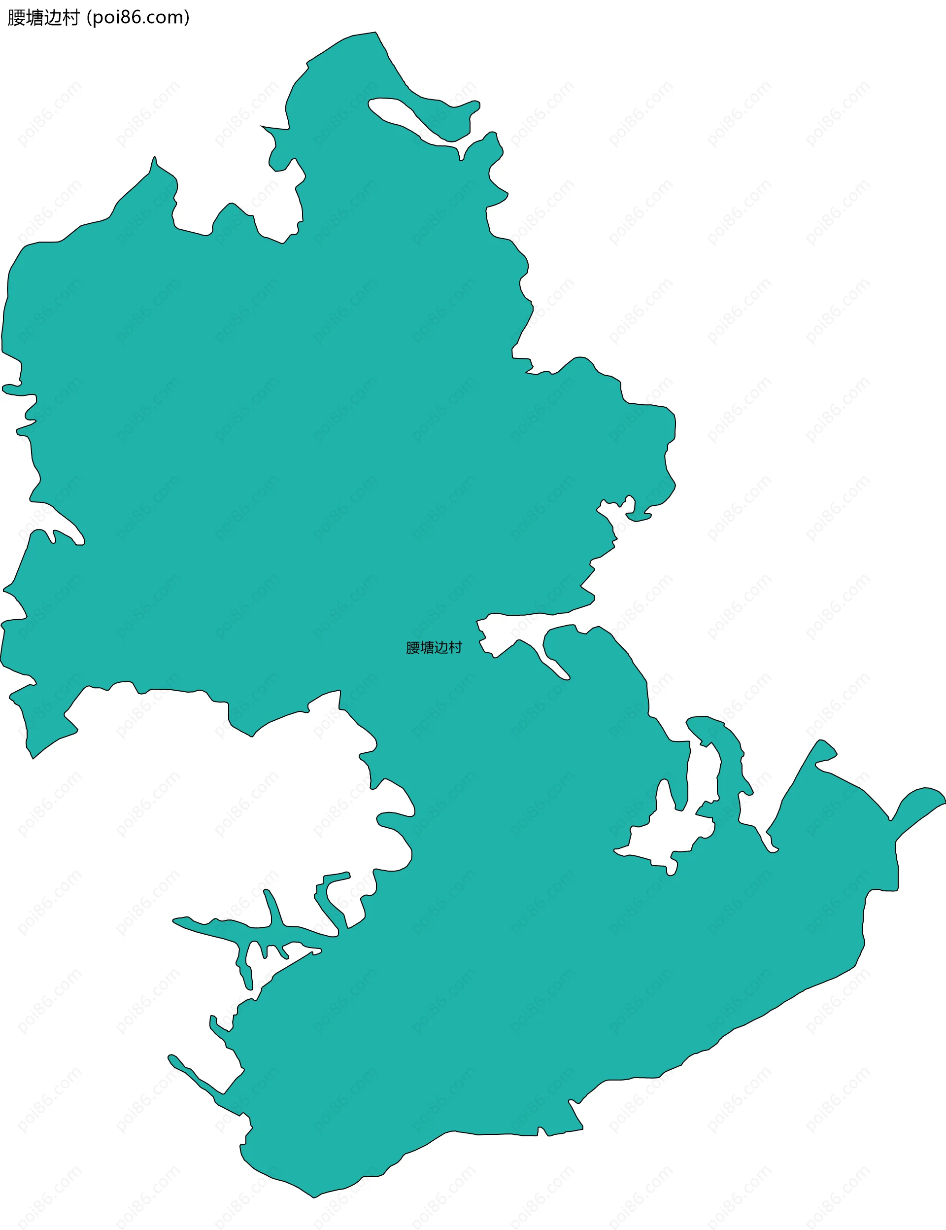 腰塘边村边界地图