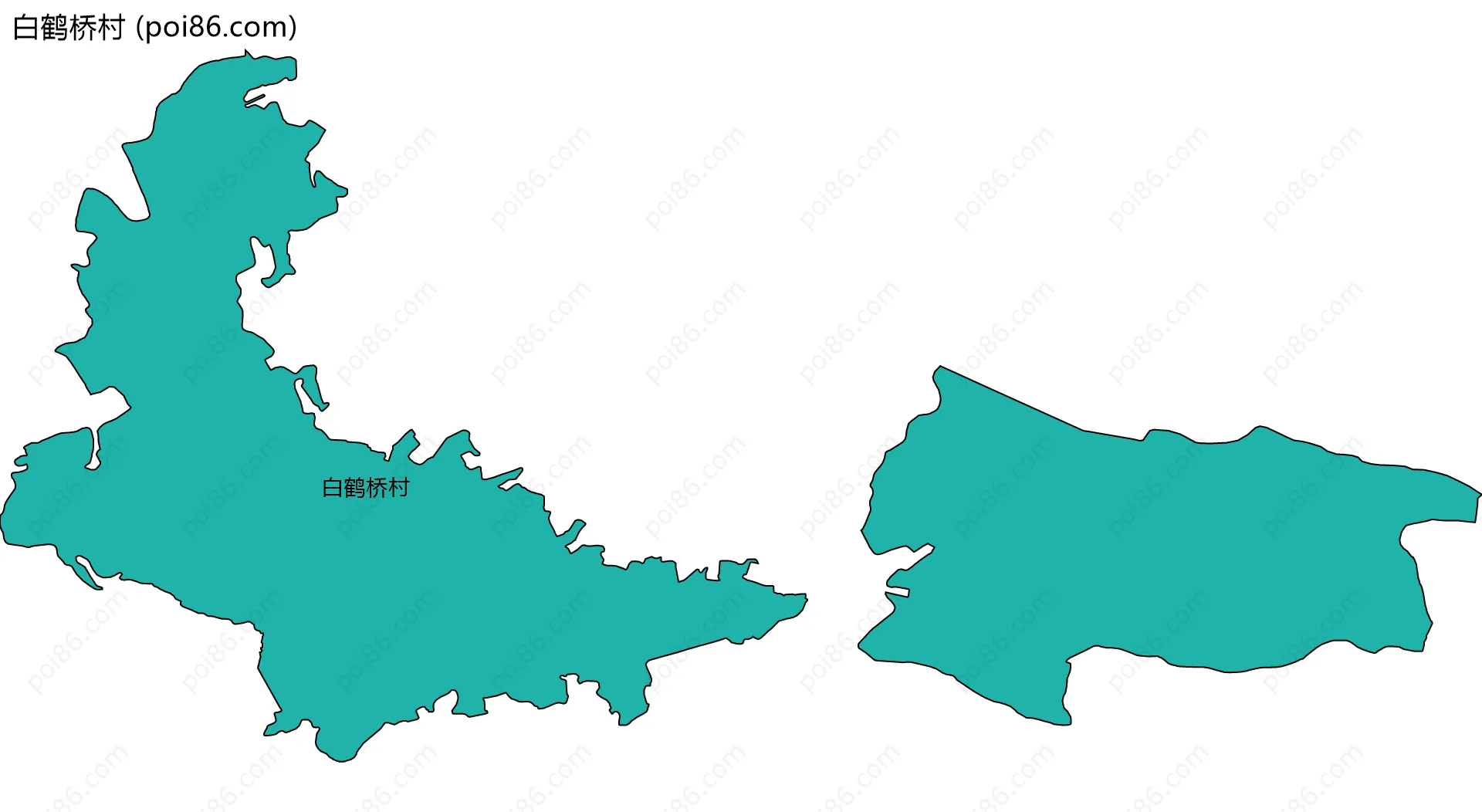 白鹤桥村边界地图