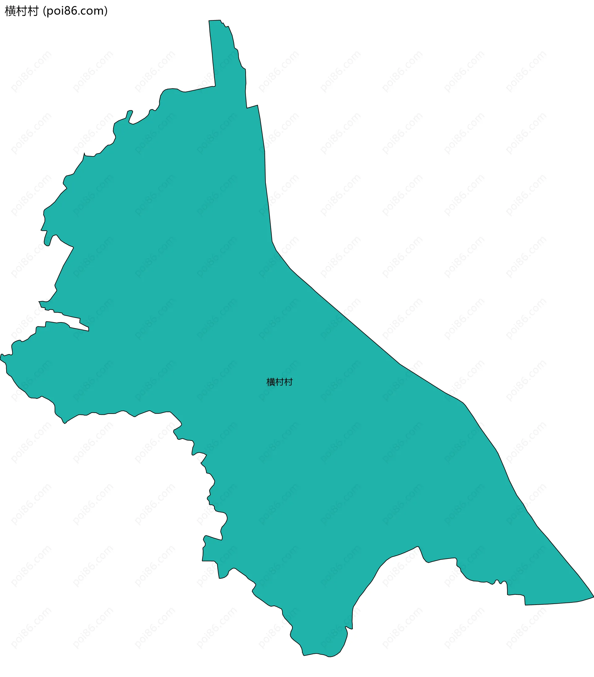 横村村边界地图