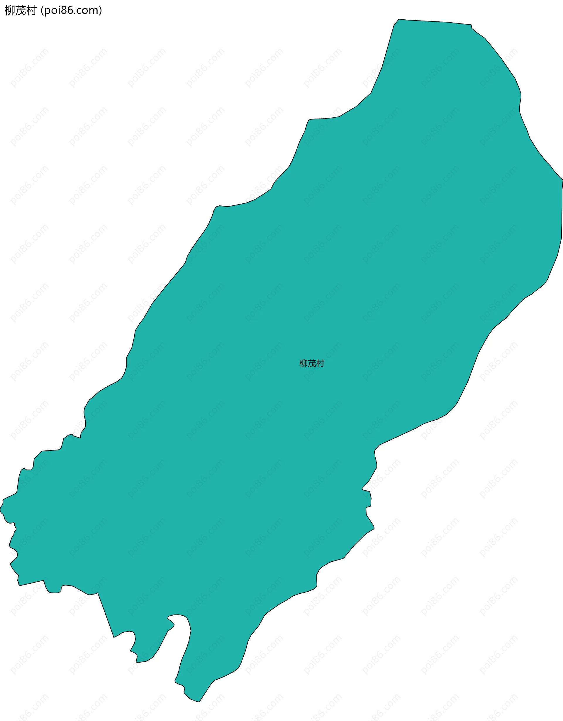 柳茂村边界地图