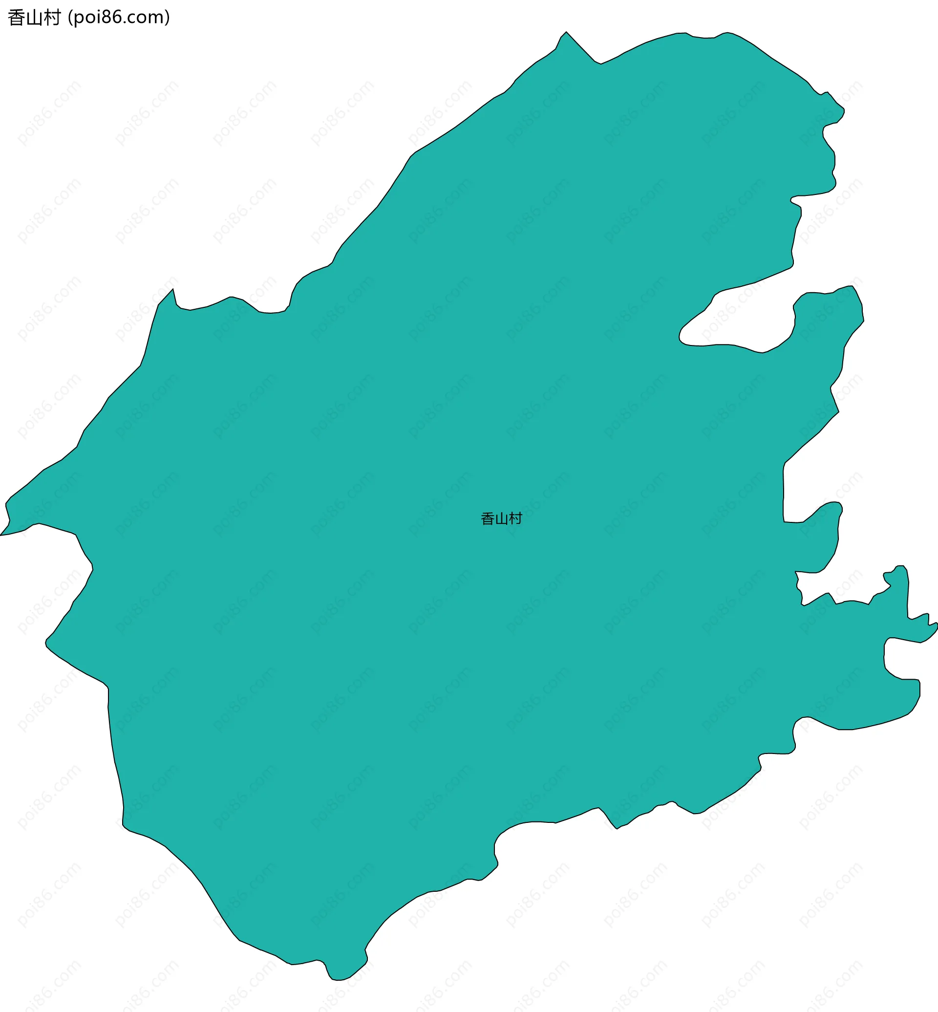 香山村边界地图