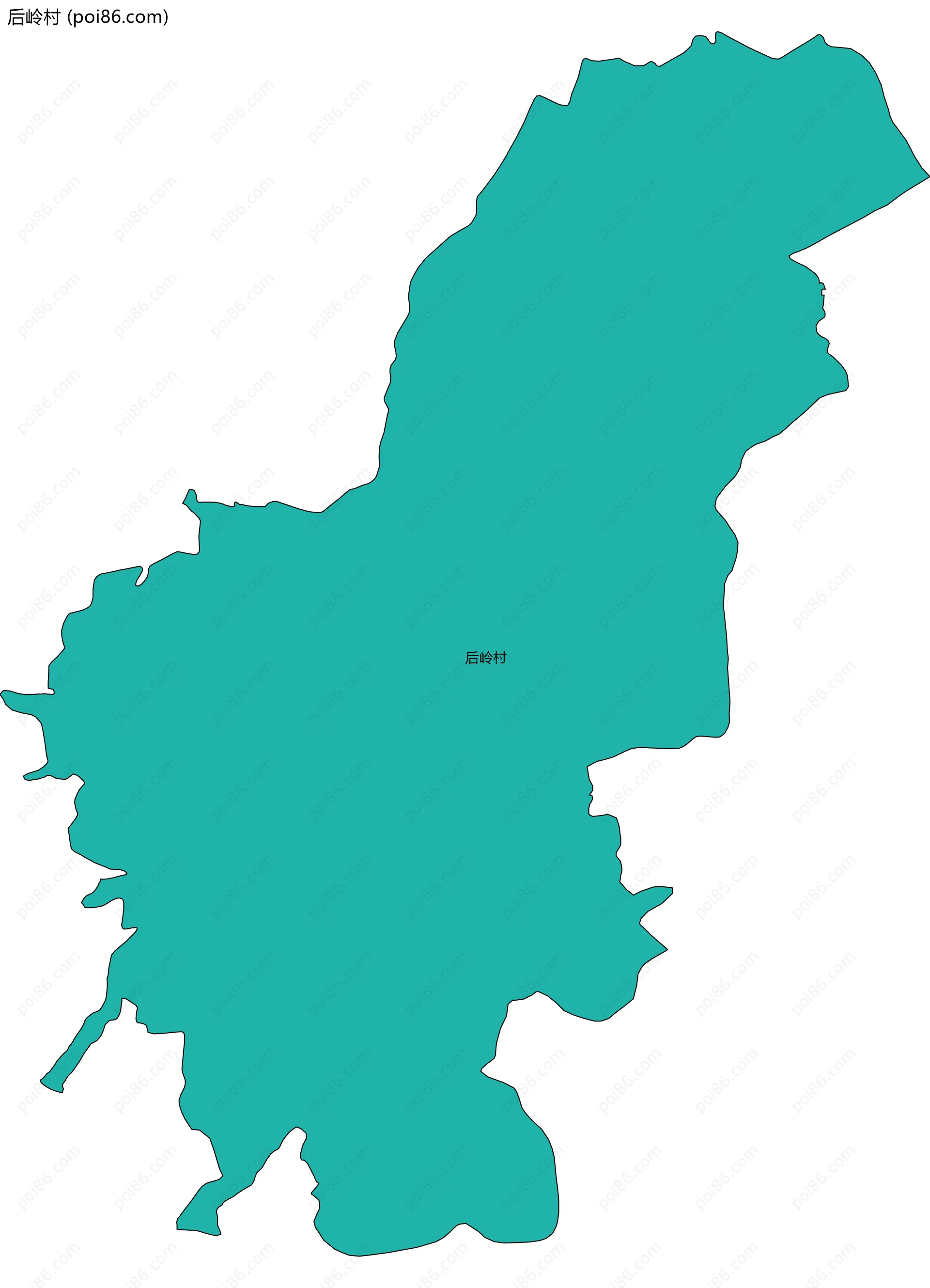 后岭村边界地图