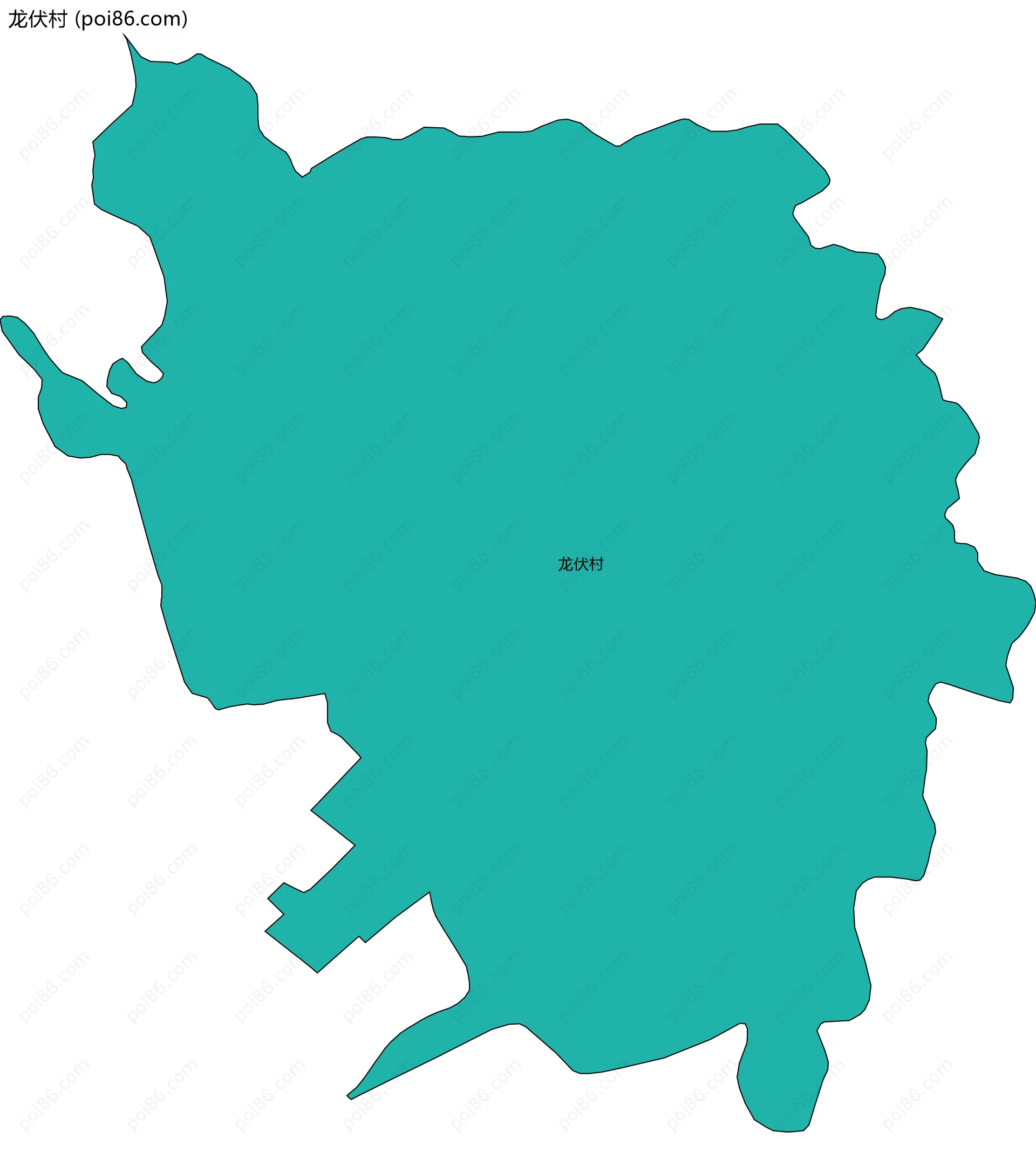 龙伏村边界地图