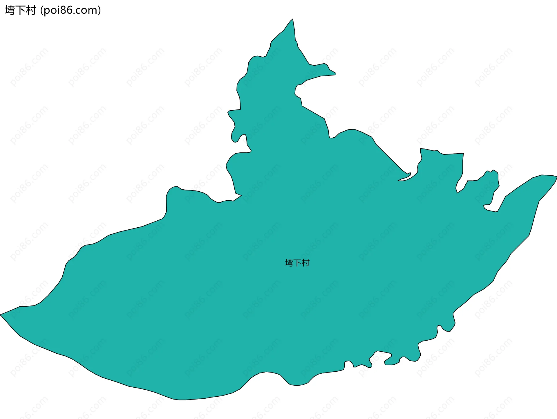 塆下村边界地图