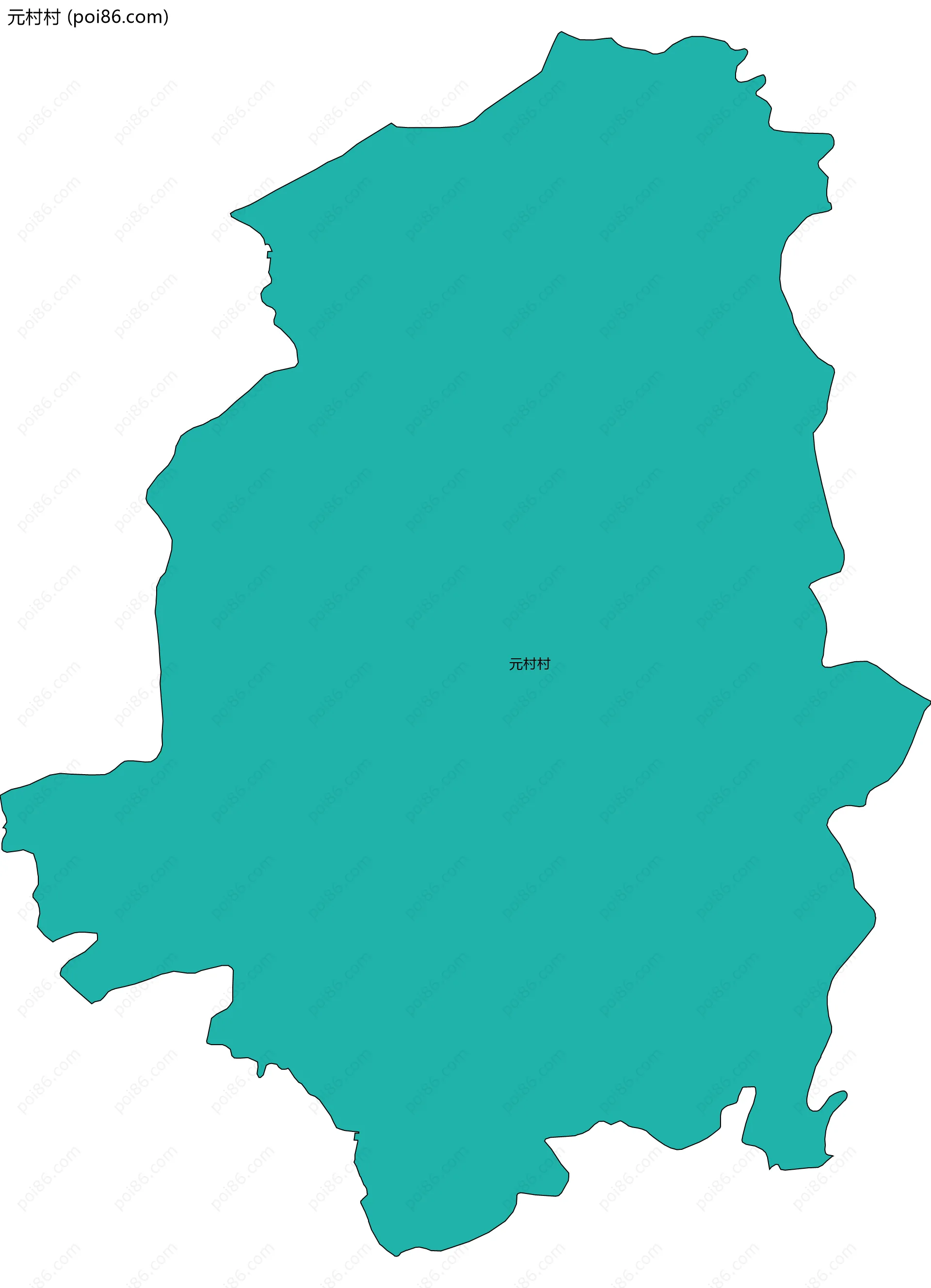 元村村边界地图