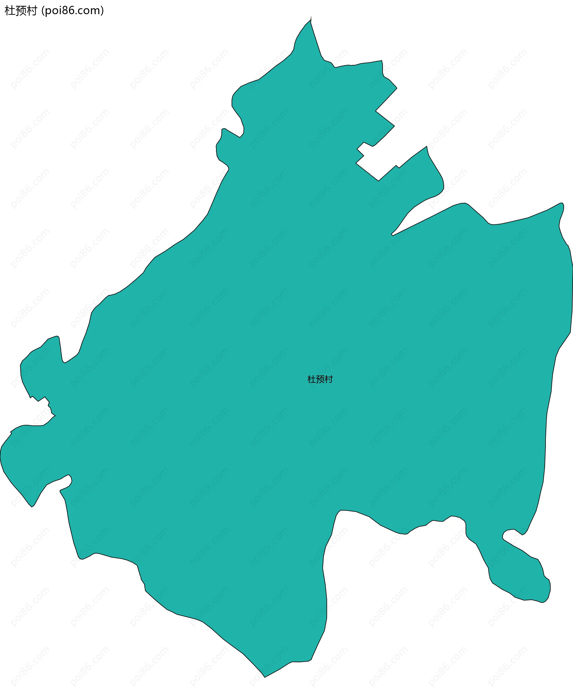 杜预村边界地图