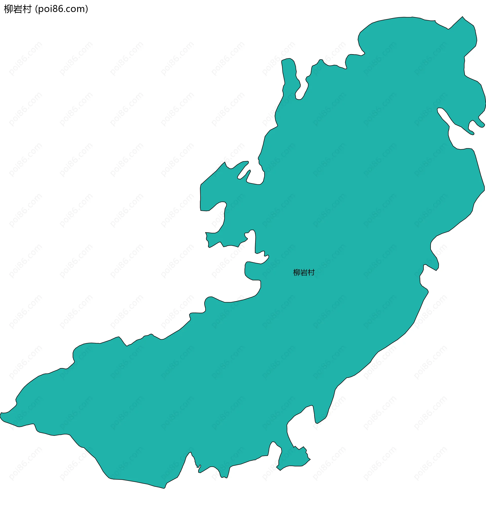 柳岩村边界地图