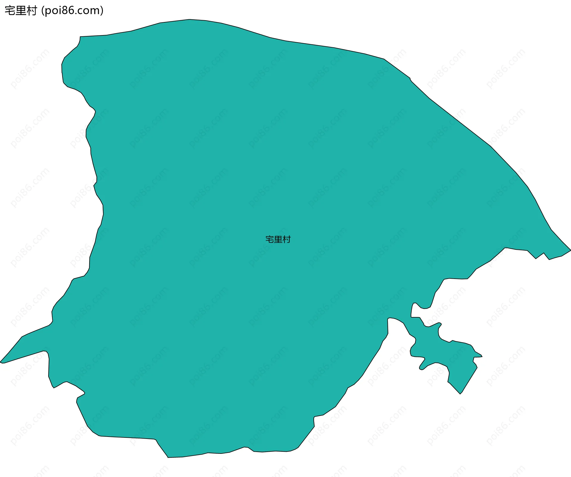 宅里村边界地图