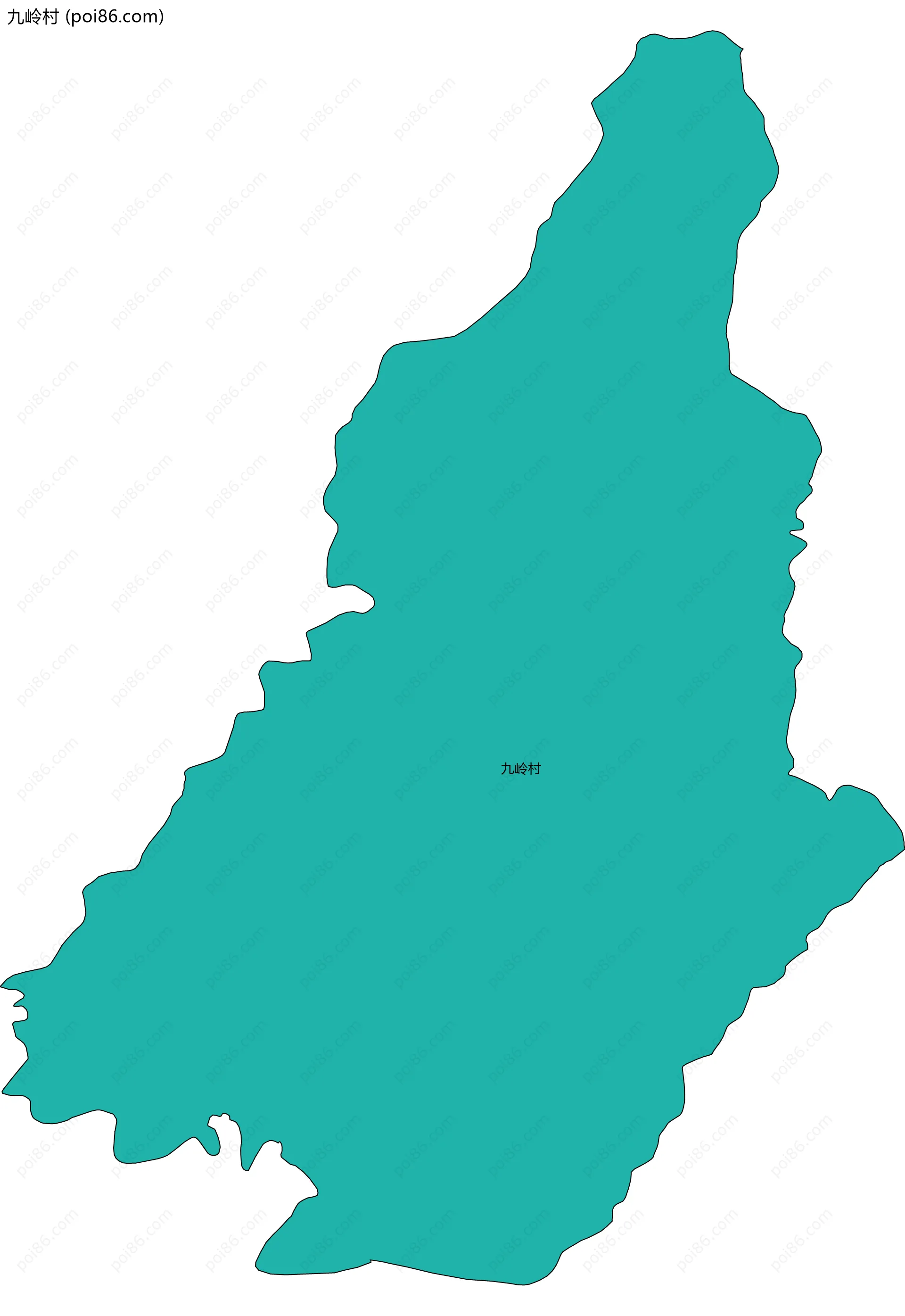 九岭村边界地图