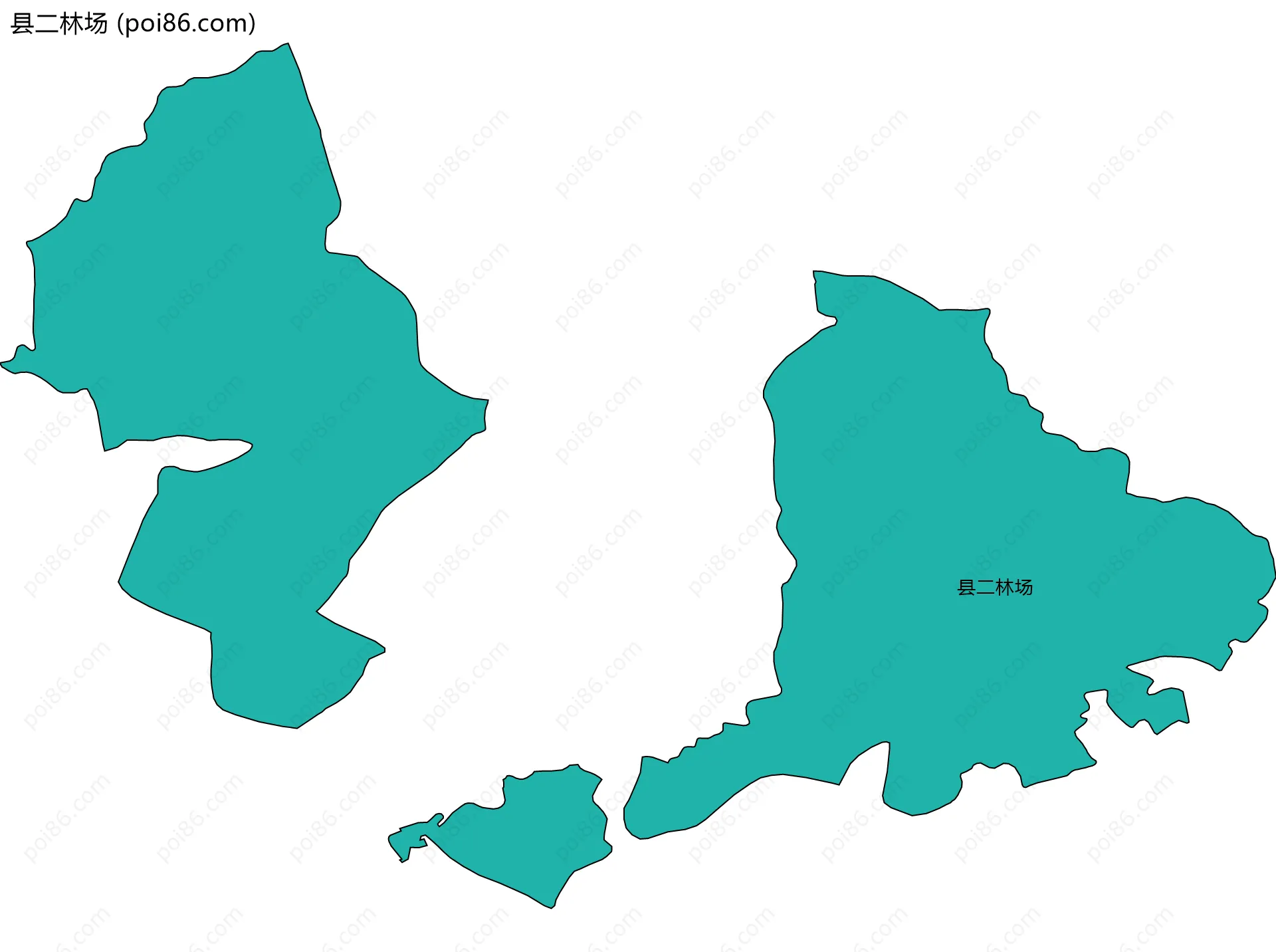 县二林场边界地图