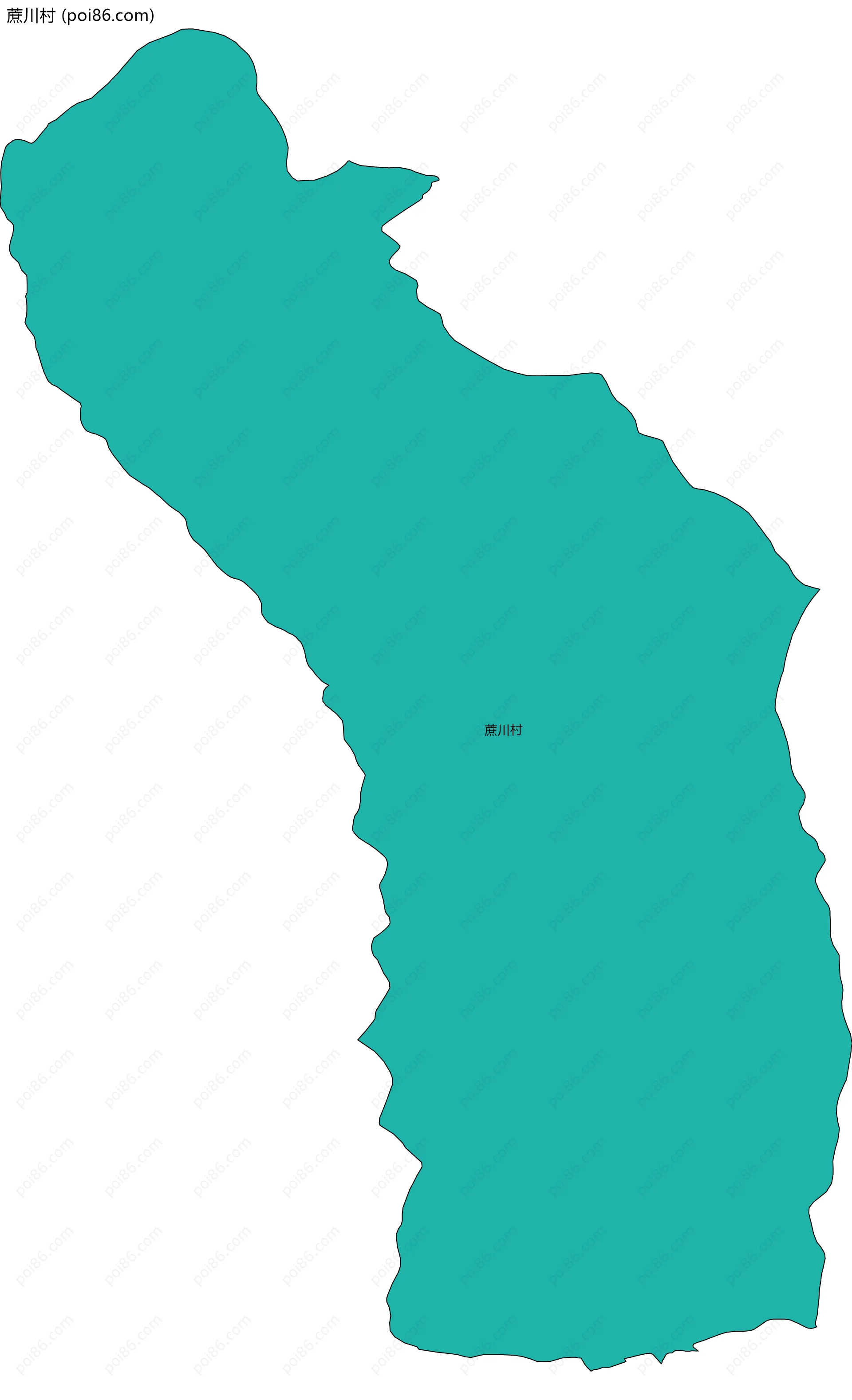 蔗川村边界地图