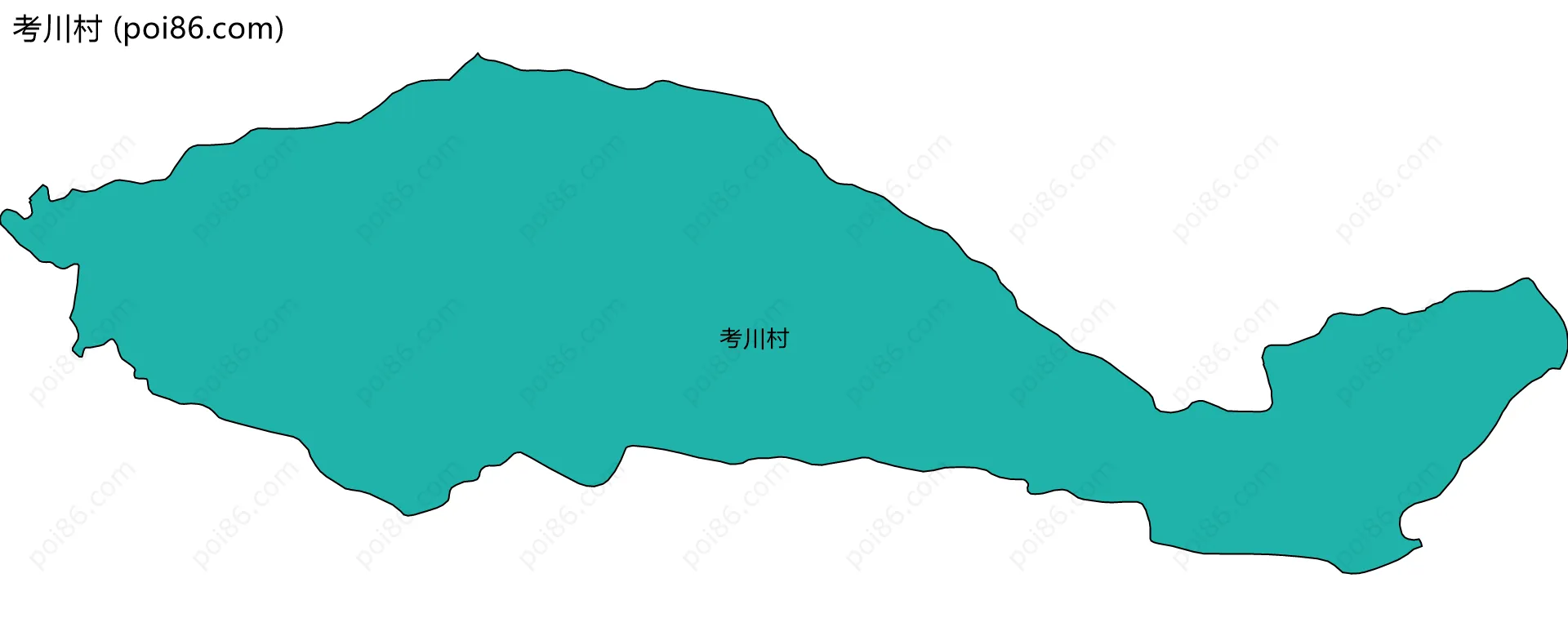 考川村边界地图