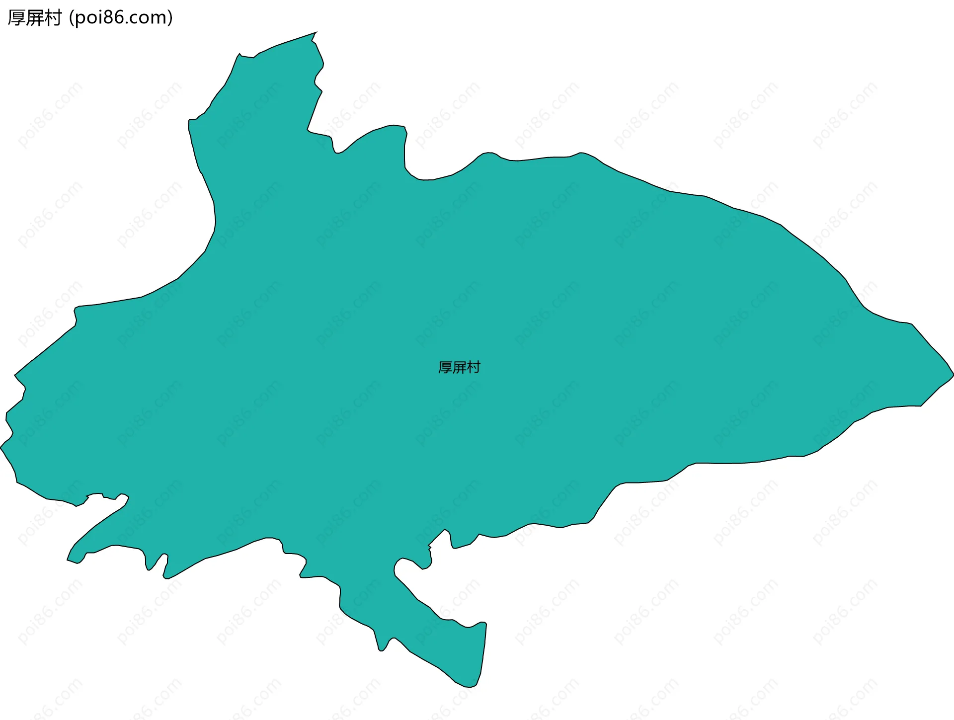 厚屏村边界地图