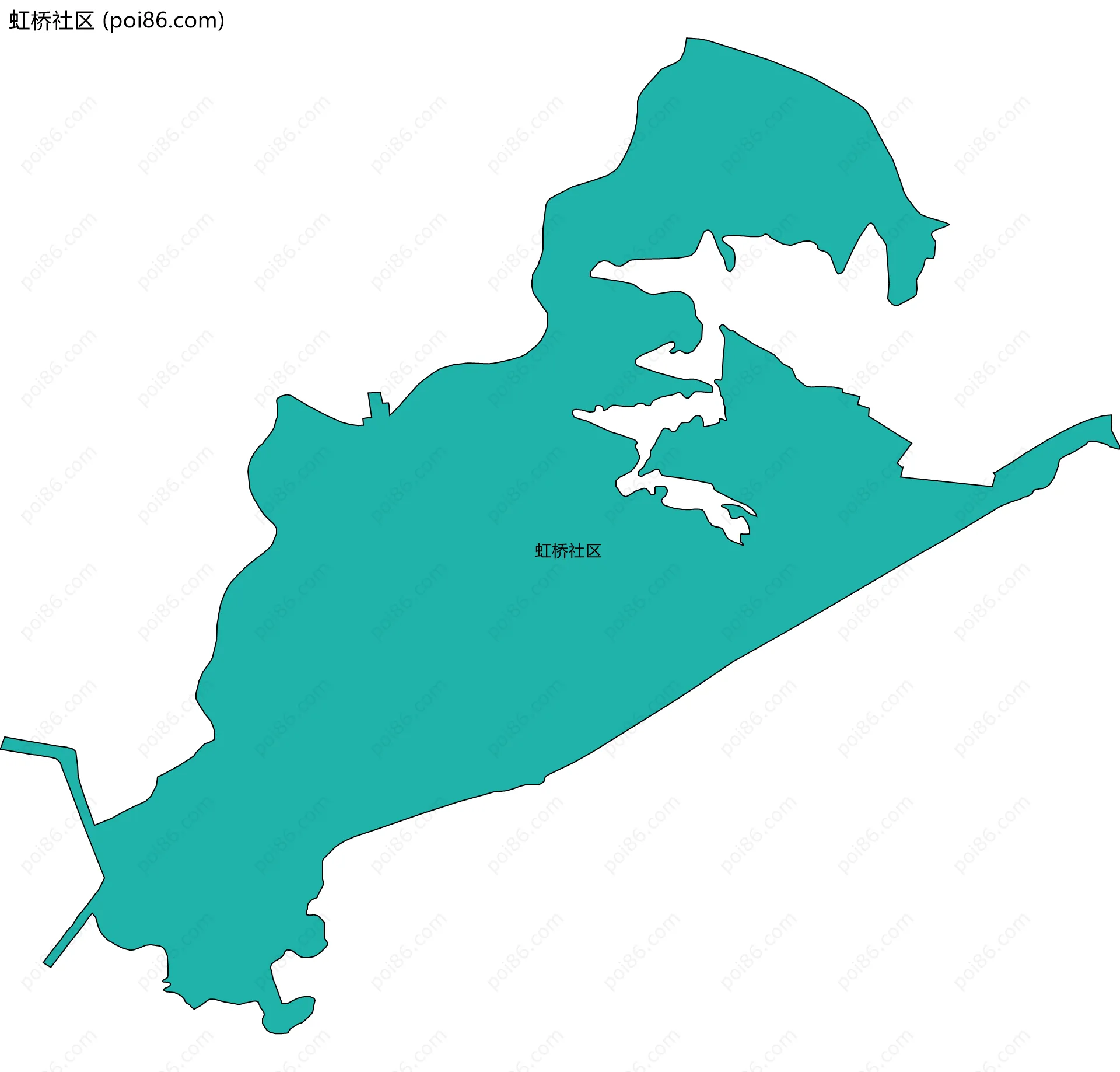 虹桥社区边界地图