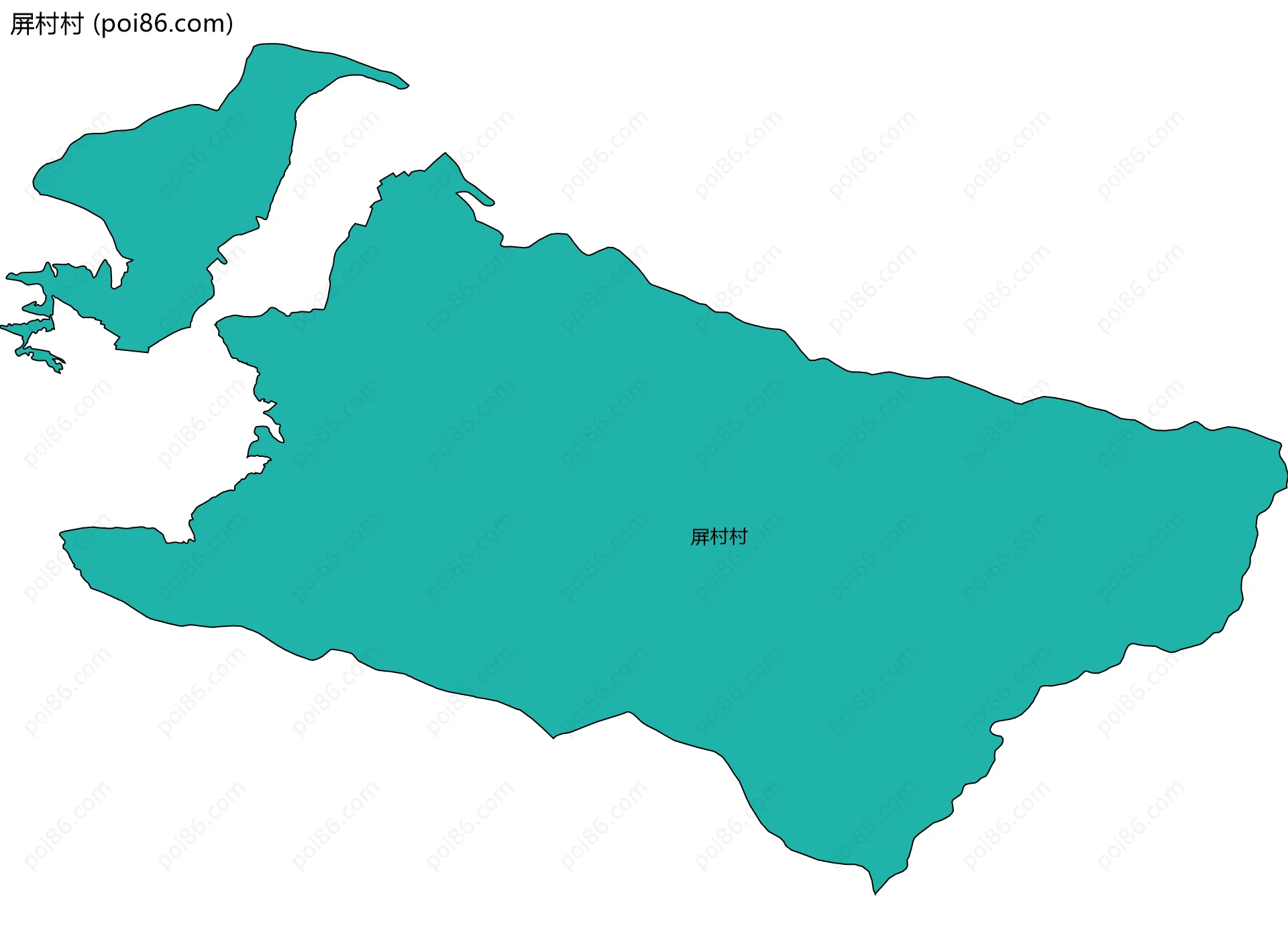 屏村村边界地图