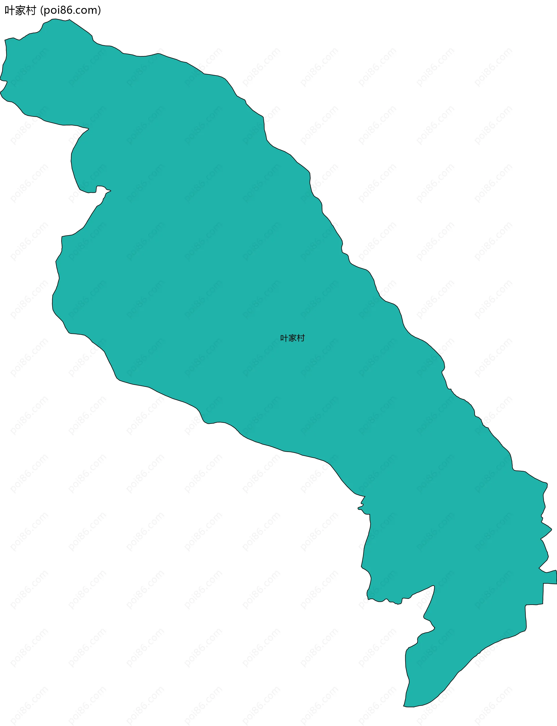叶家村边界地图