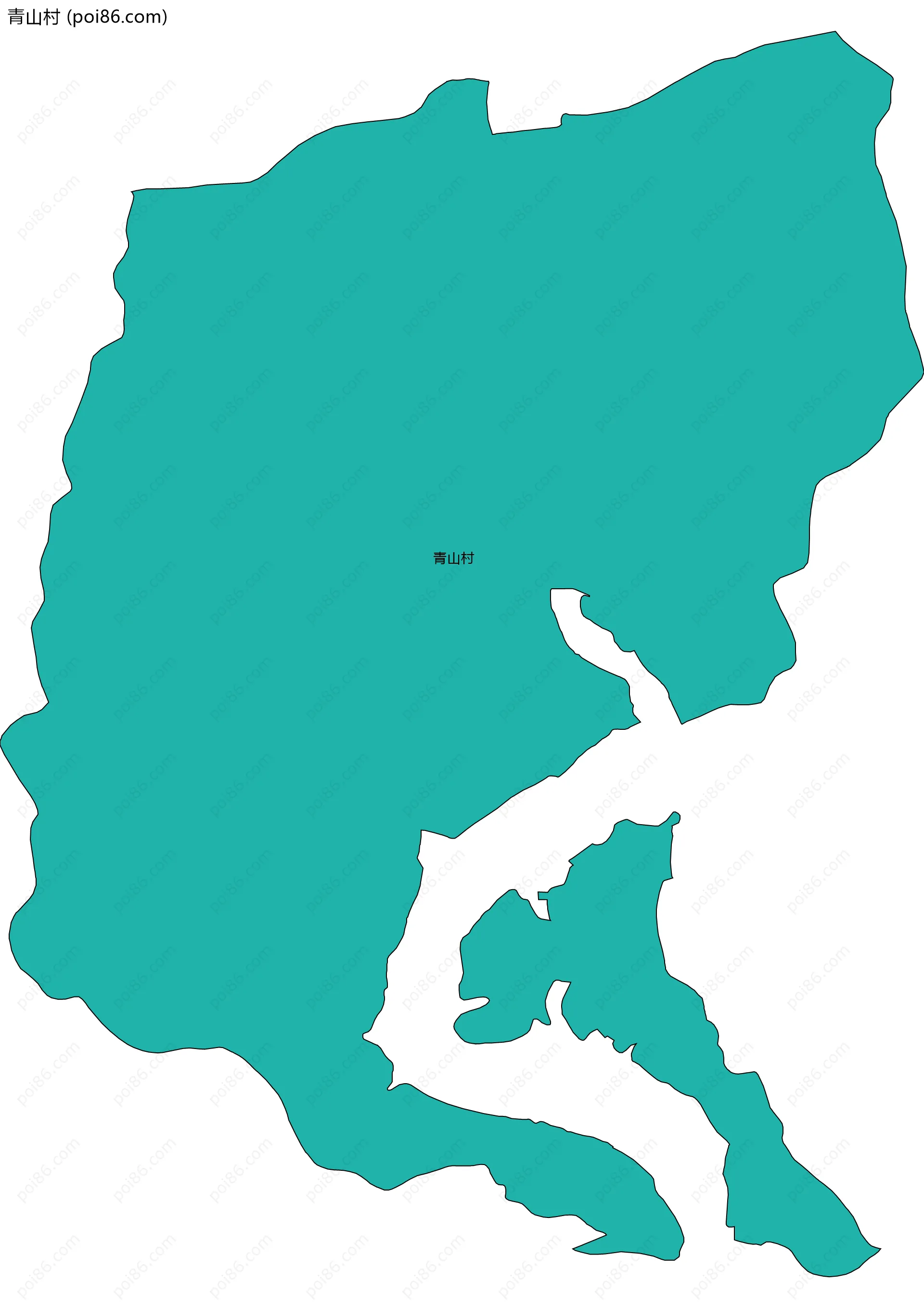 青山村边界地图