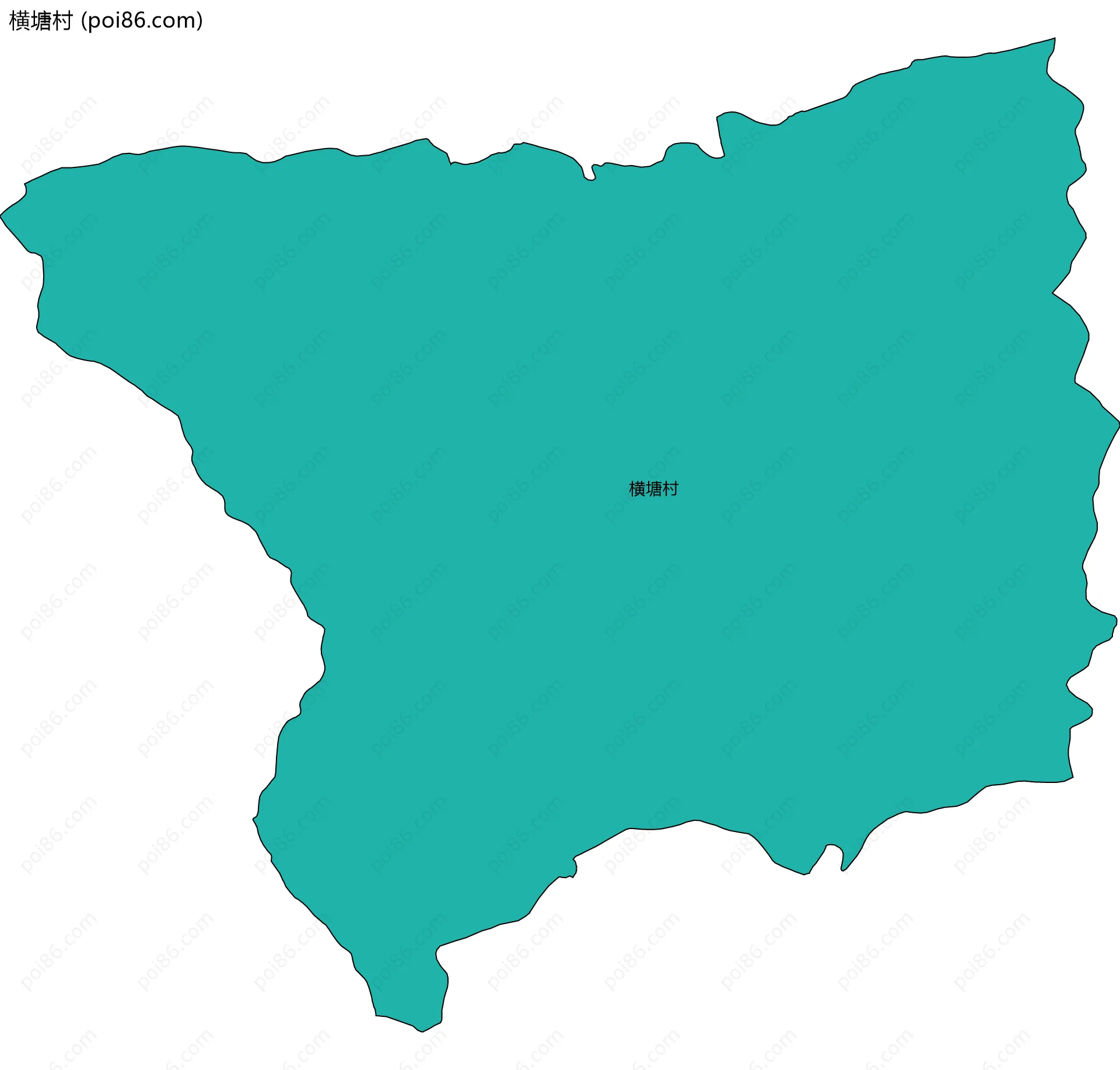 横塘村边界地图