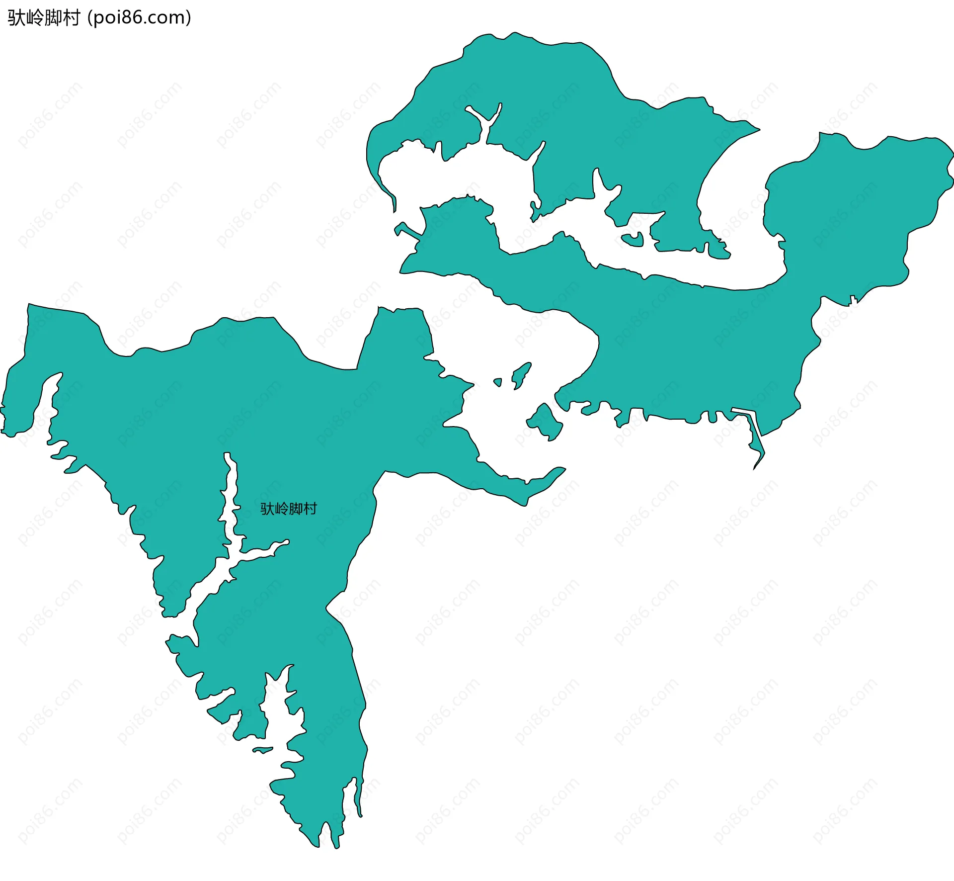 驮岭脚村边界地图