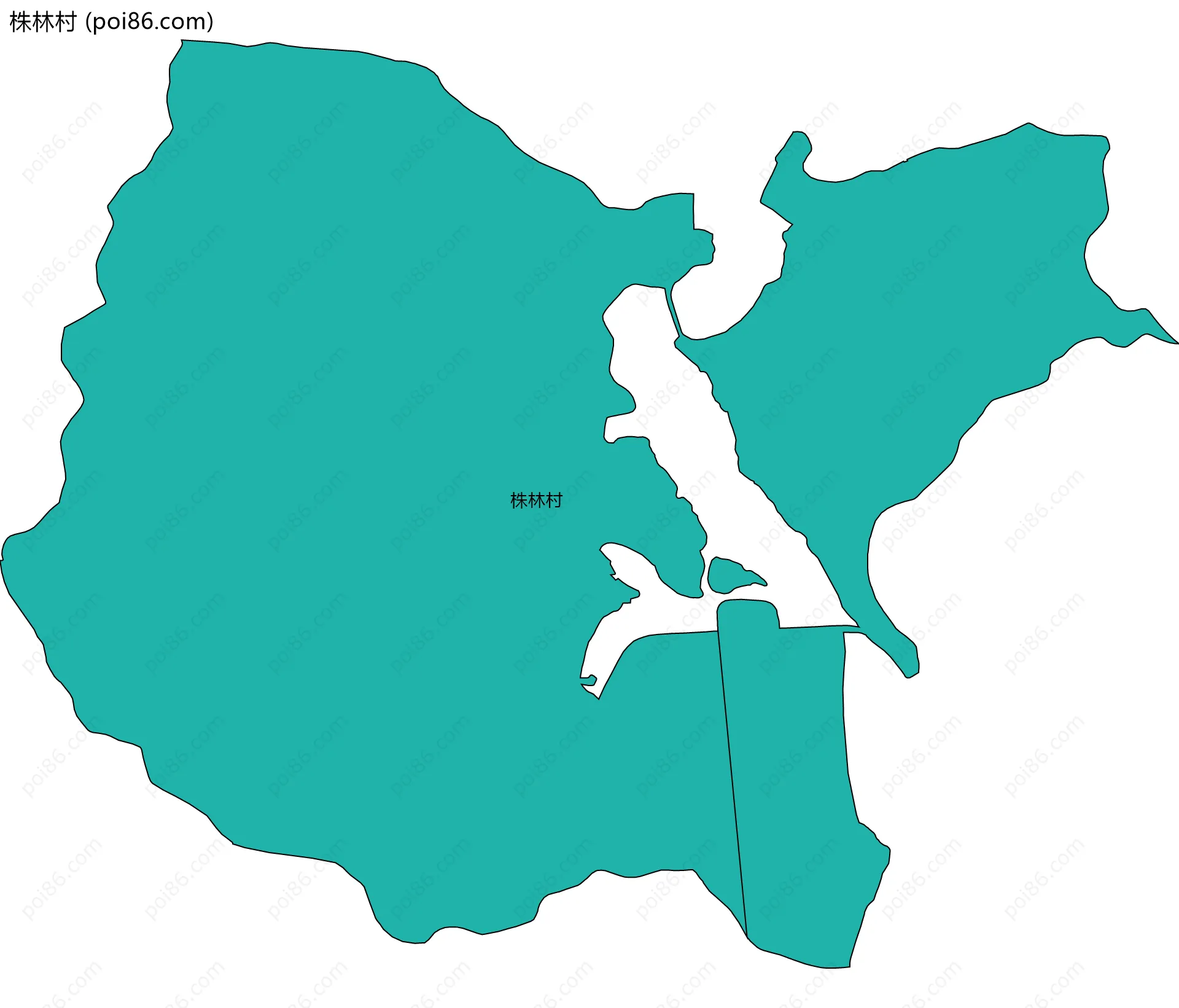 株林村边界地图