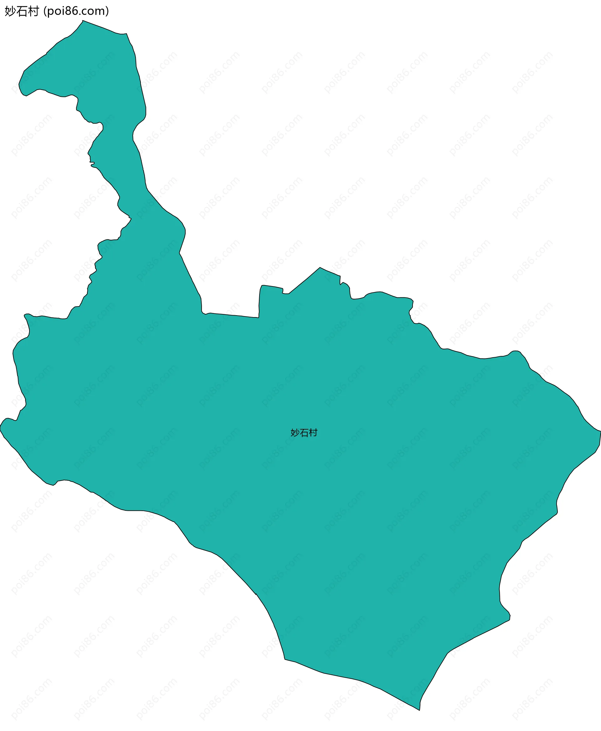 妙石村边界地图