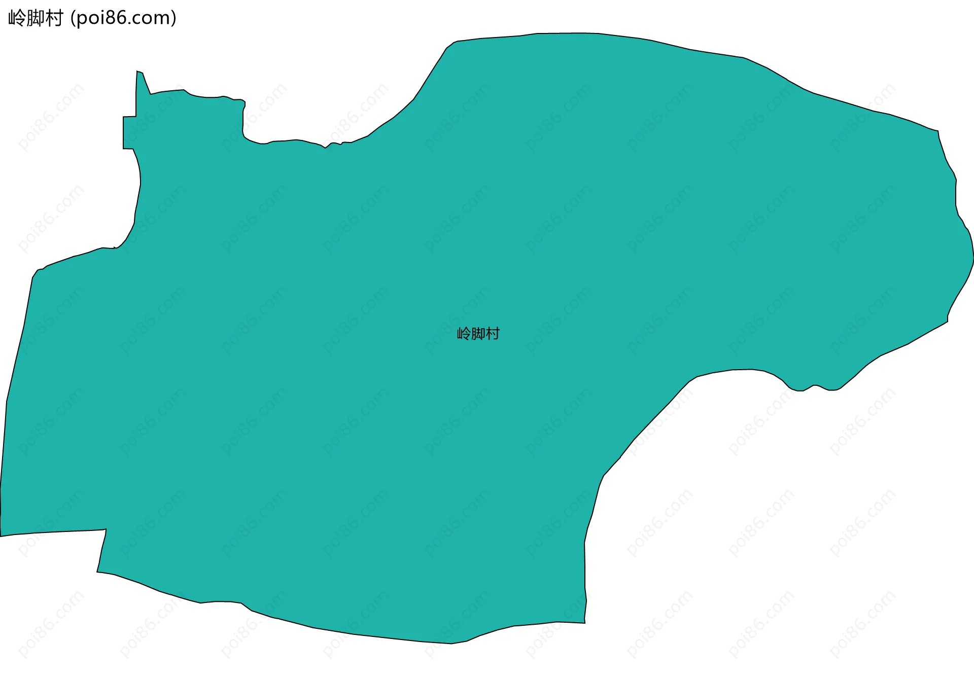 岭脚村边界地图