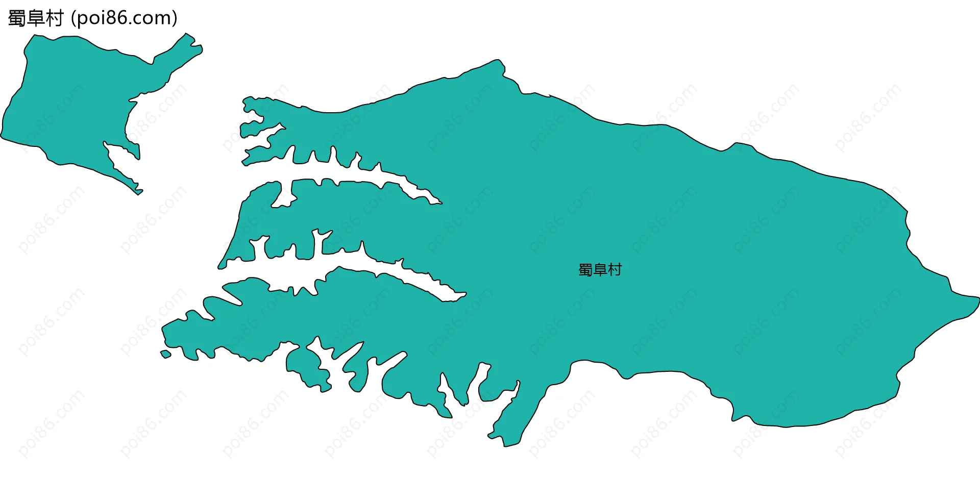 蜀阜村边界地图