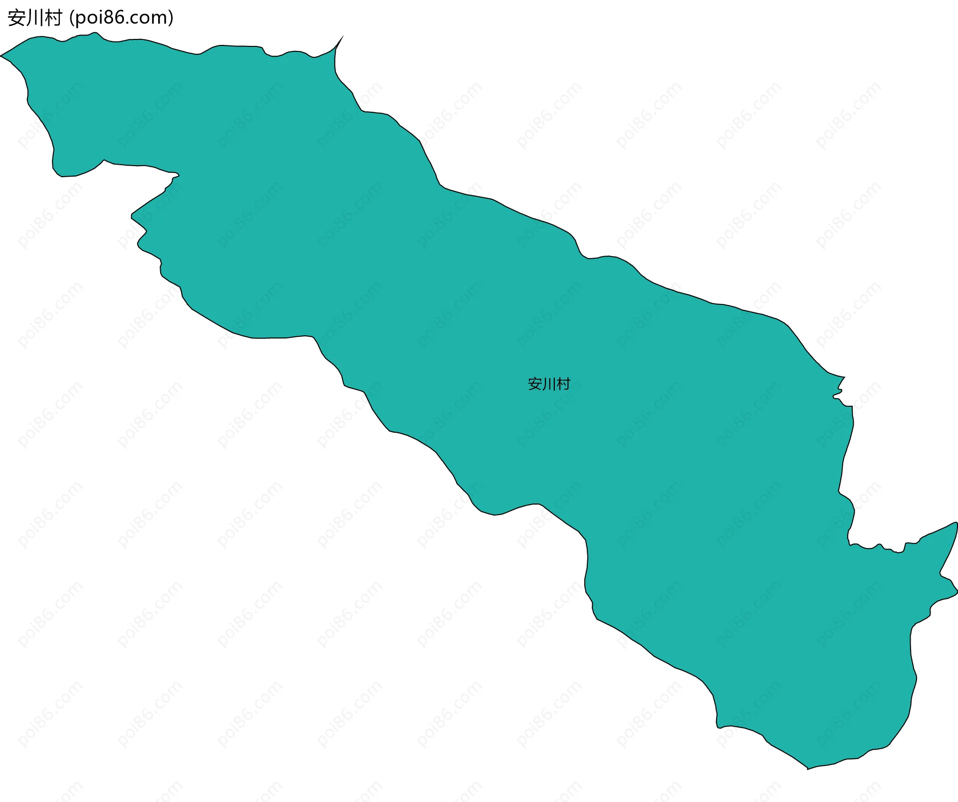 安川村边界地图