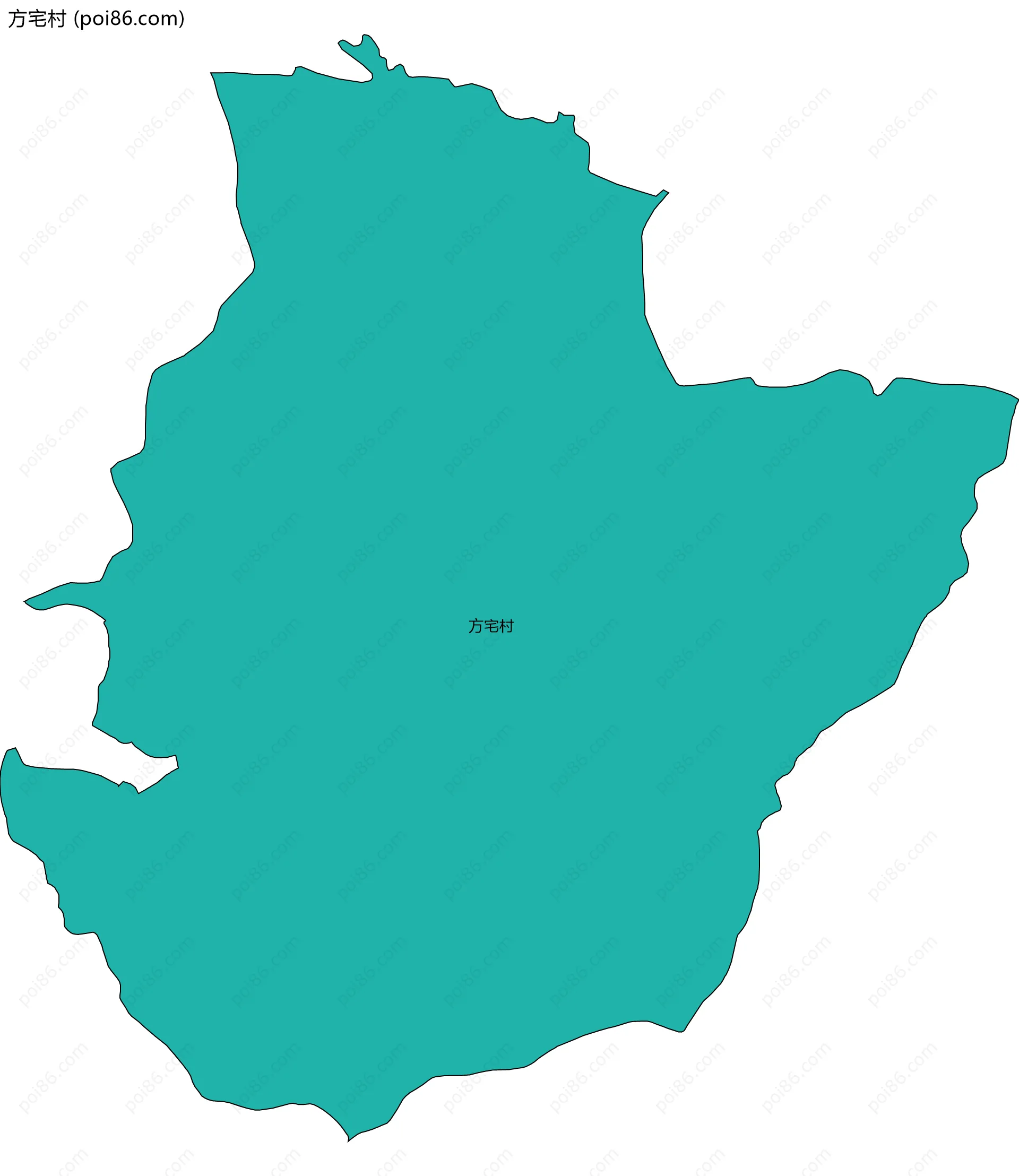 方宅村边界地图
