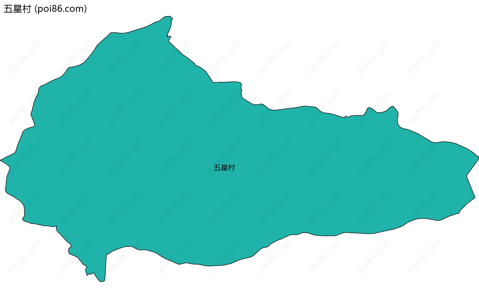 五星村边界地图