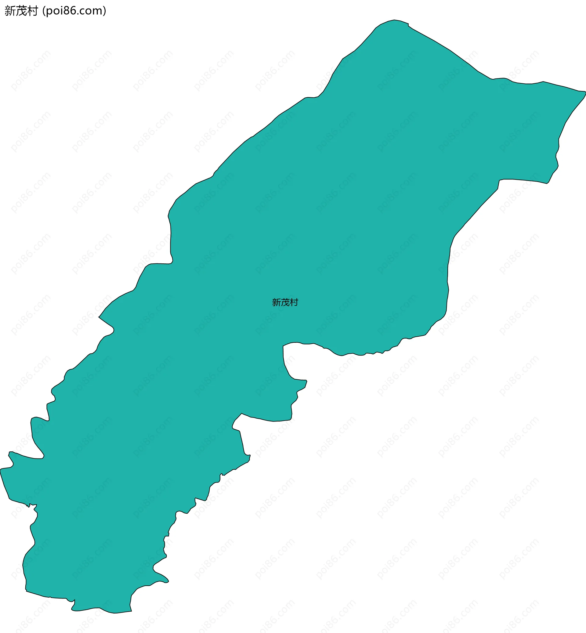 新茂村边界地图