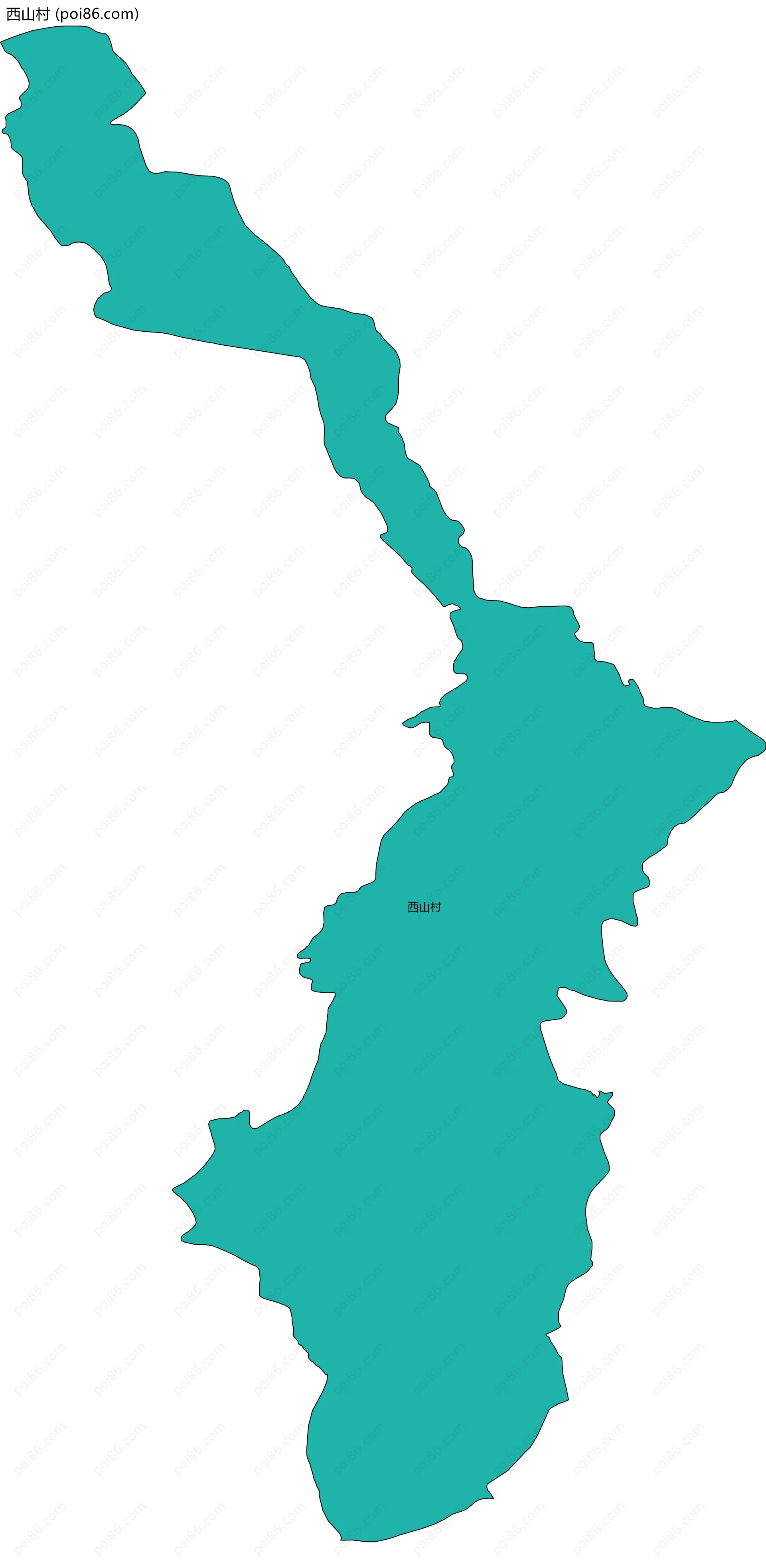 西山村边界地图